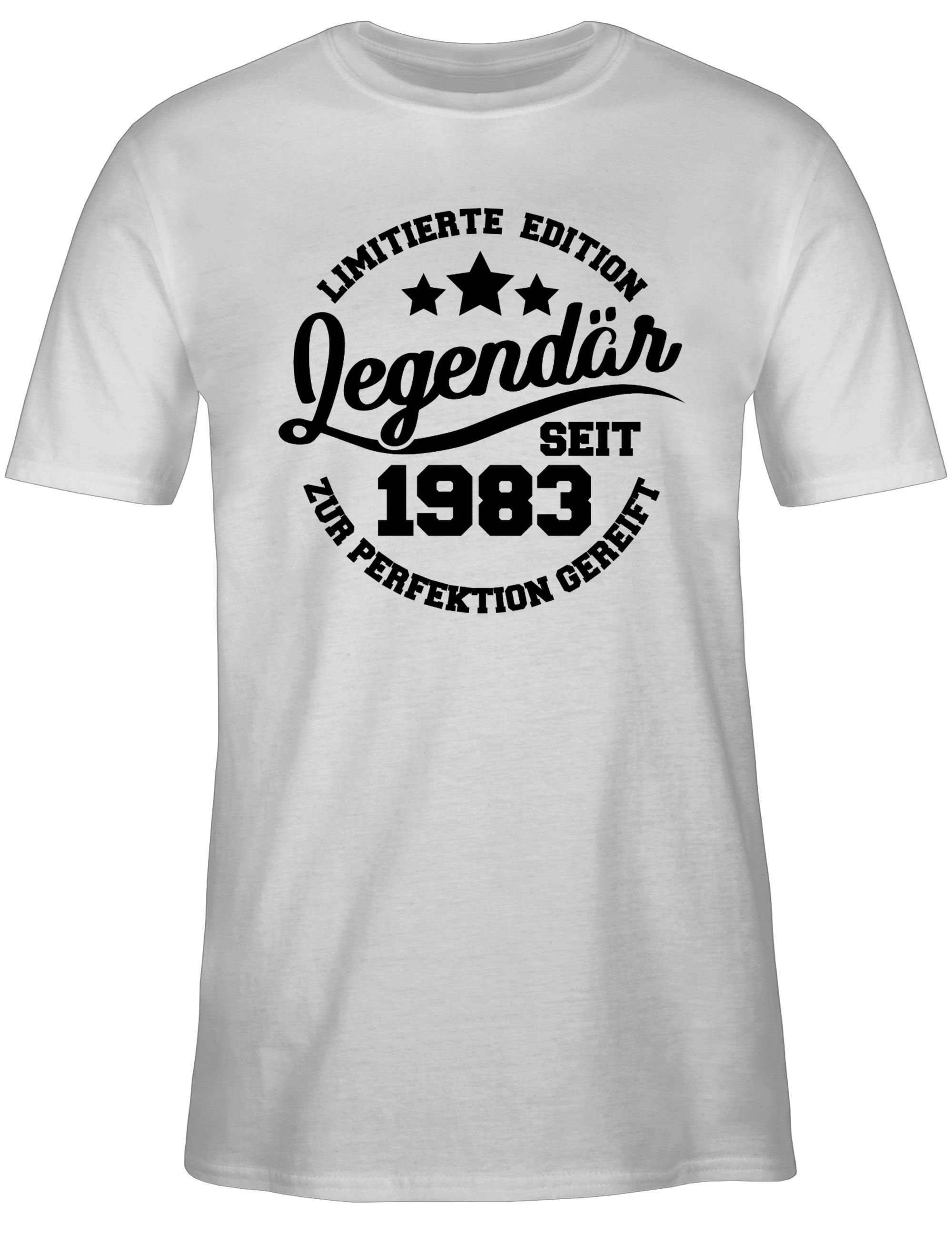 1983 Legendär 3 Geburtstag Weiß 40. T-Shirt seit Shirtracer