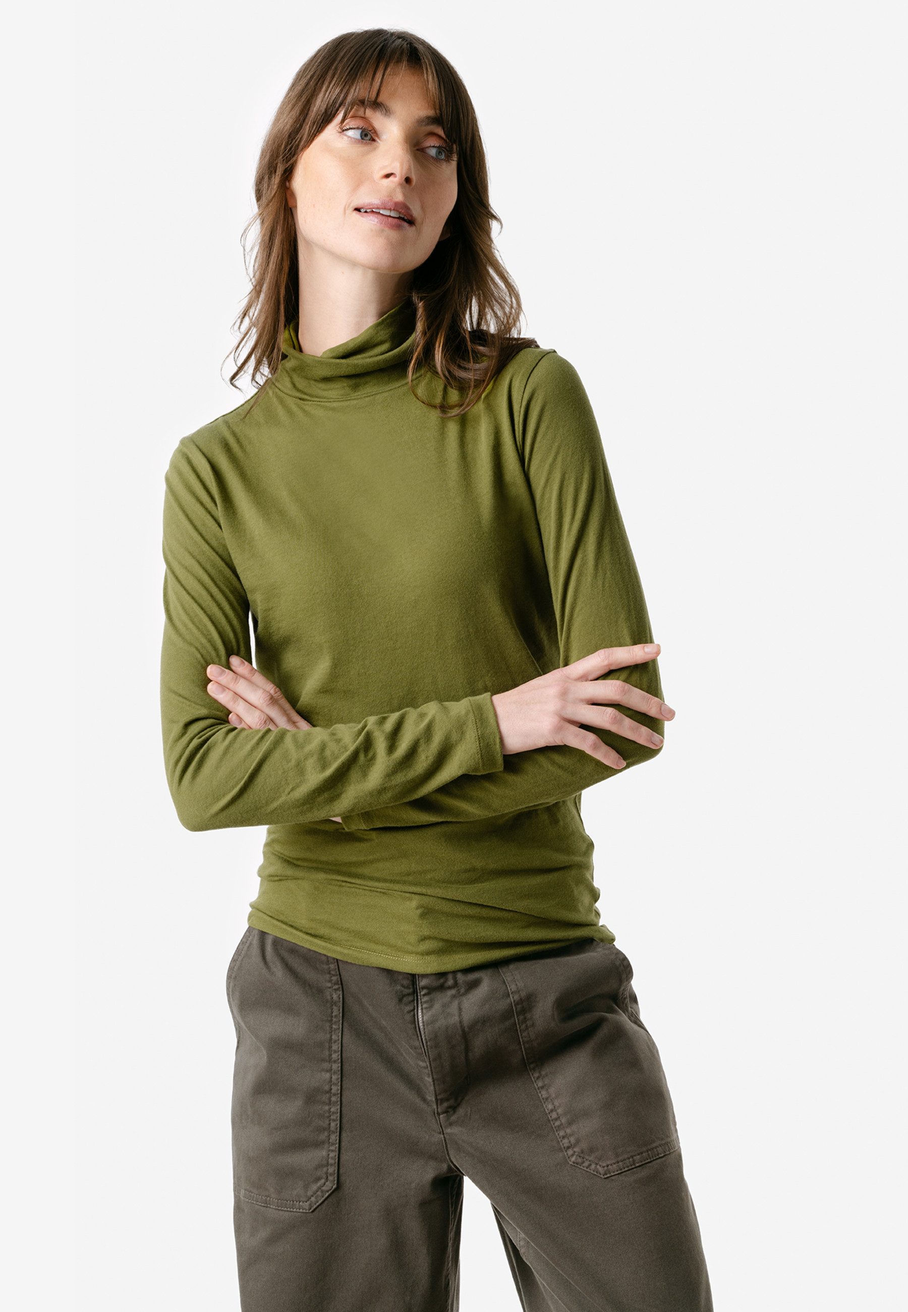 LIVING CRAFTS Rollkragenpullover NIA GOTS zertifiziert
