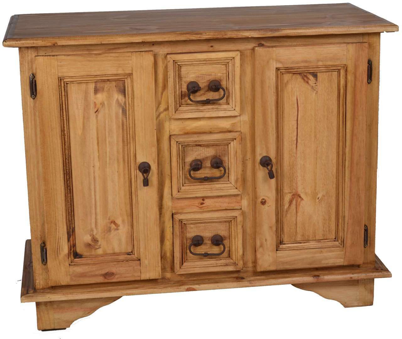 MiaMöbel Sideboard Mexico, aus massivem Pinienholz Honig