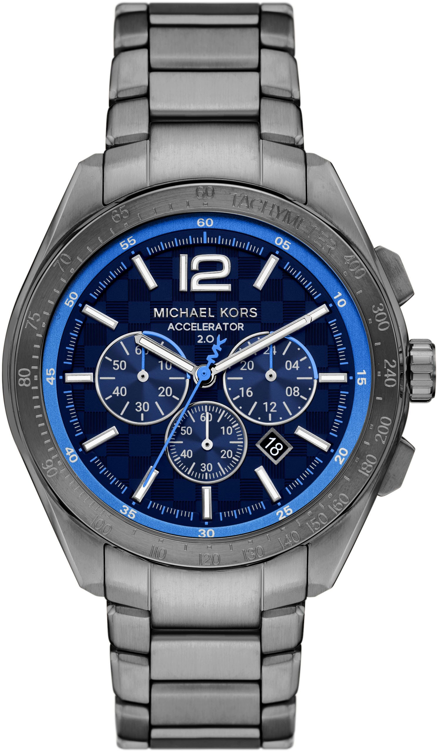 MICHAEL KORS Chronograph ACCELERATOR 2.0 MK9178, Armbanduhr, Herrenuhr, Edelstahlarmband, analog, Tag, Stoppfunktion