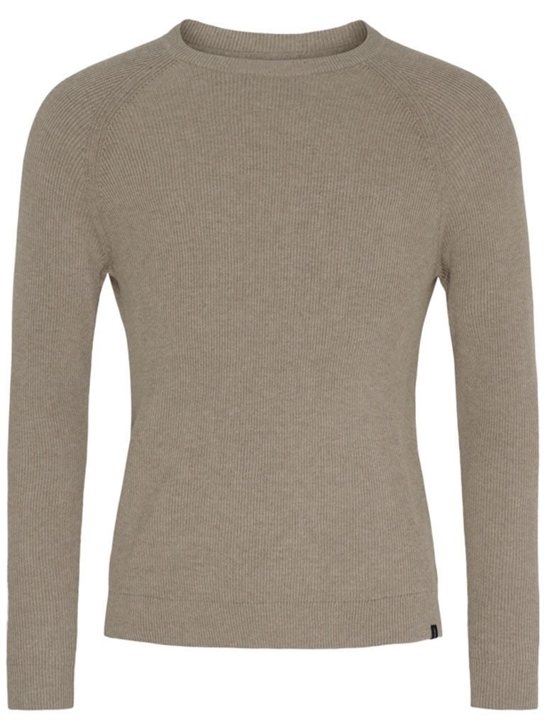Sea Ranch Rundhalspullover Rupert Herren Pullover Rupert aus Baumwolle - Unifarbener Rippstrick-Pullover