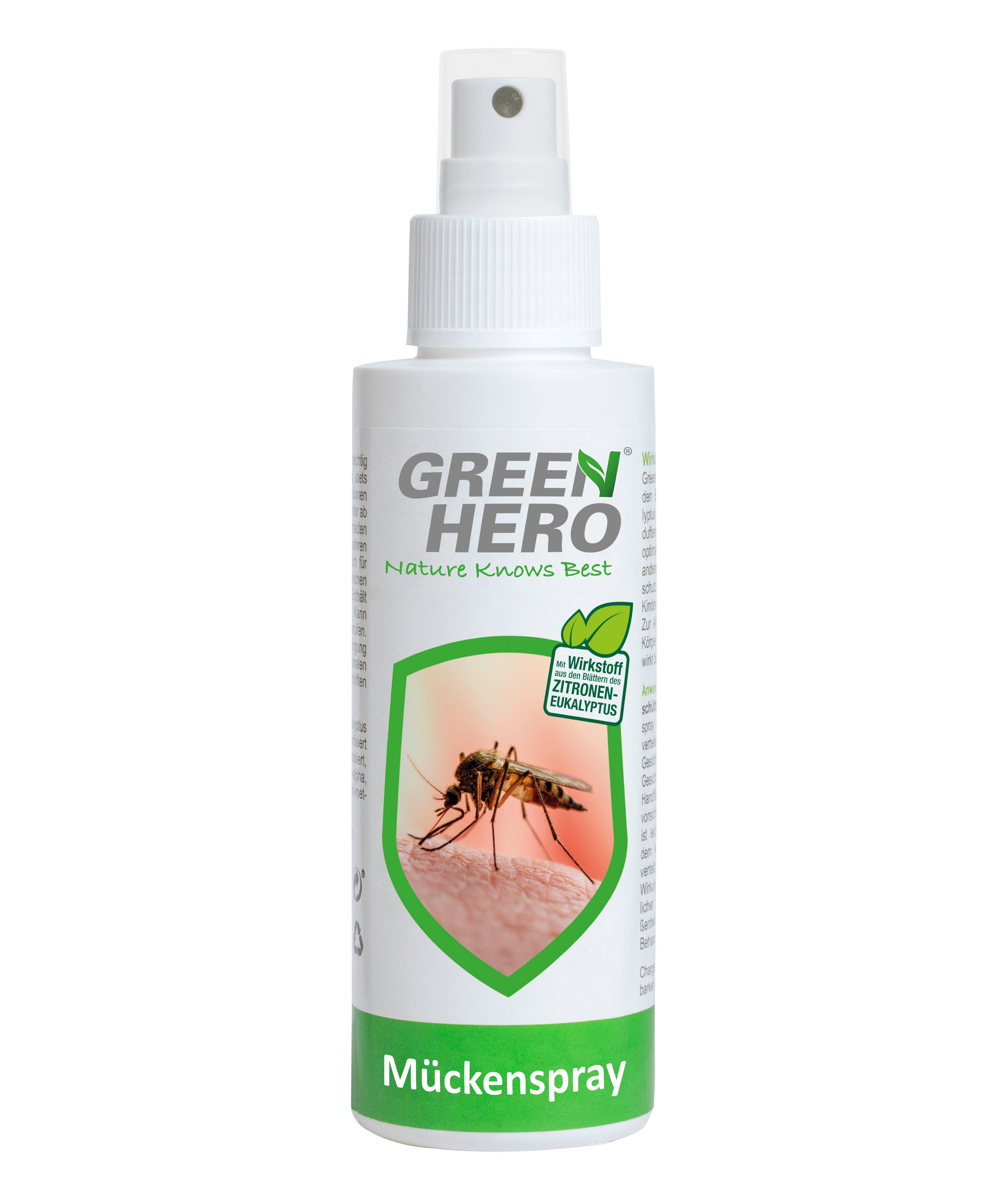 GreenHero Insektenspray Mückenspray schützt vor Steckmücken, Moskitos &  Zecken, 100 ml, Mückenschutz