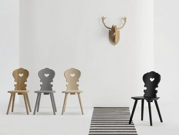 Moebel-Eins Esszimmerstuhl VALERIO Stuhl, Material Massivholz, Esche lackiert, VALERIO Stuhl, Material Massivholz, Esche lackiert