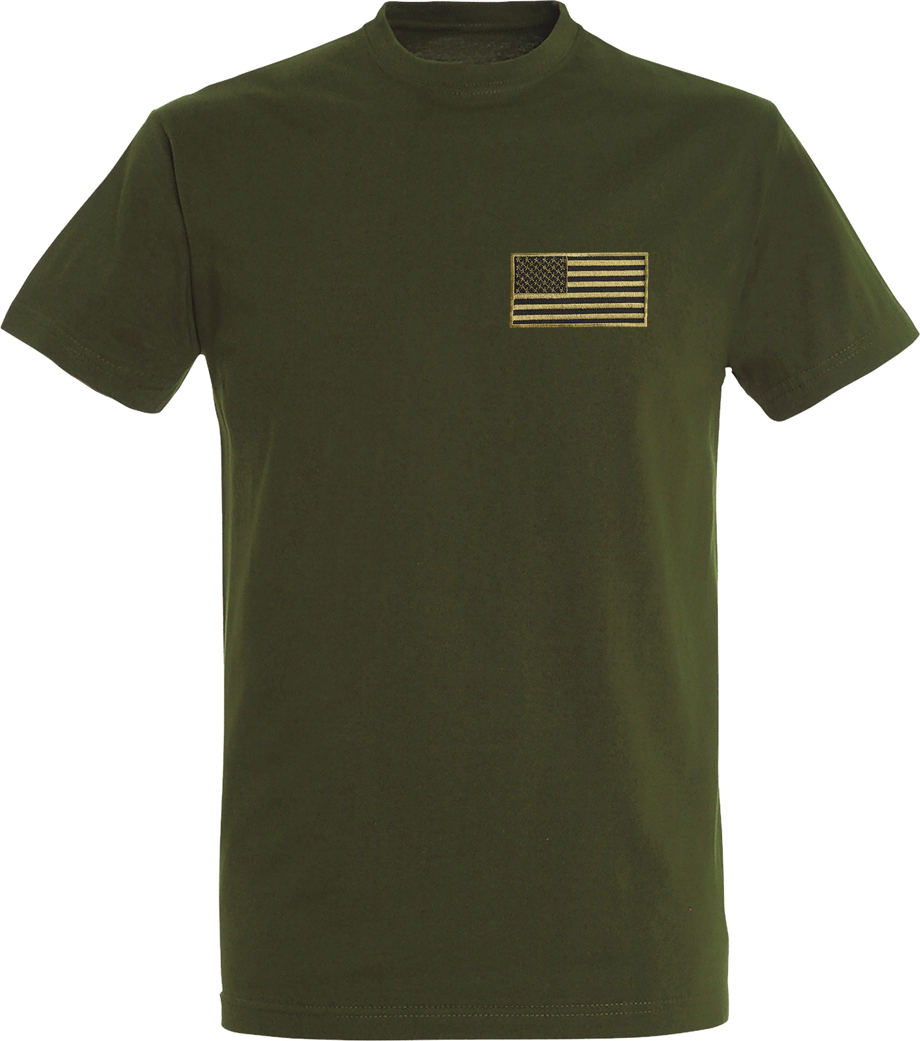 Baddery T-Shirt USA Flagge mit Stick-Patch günstig online kaufen