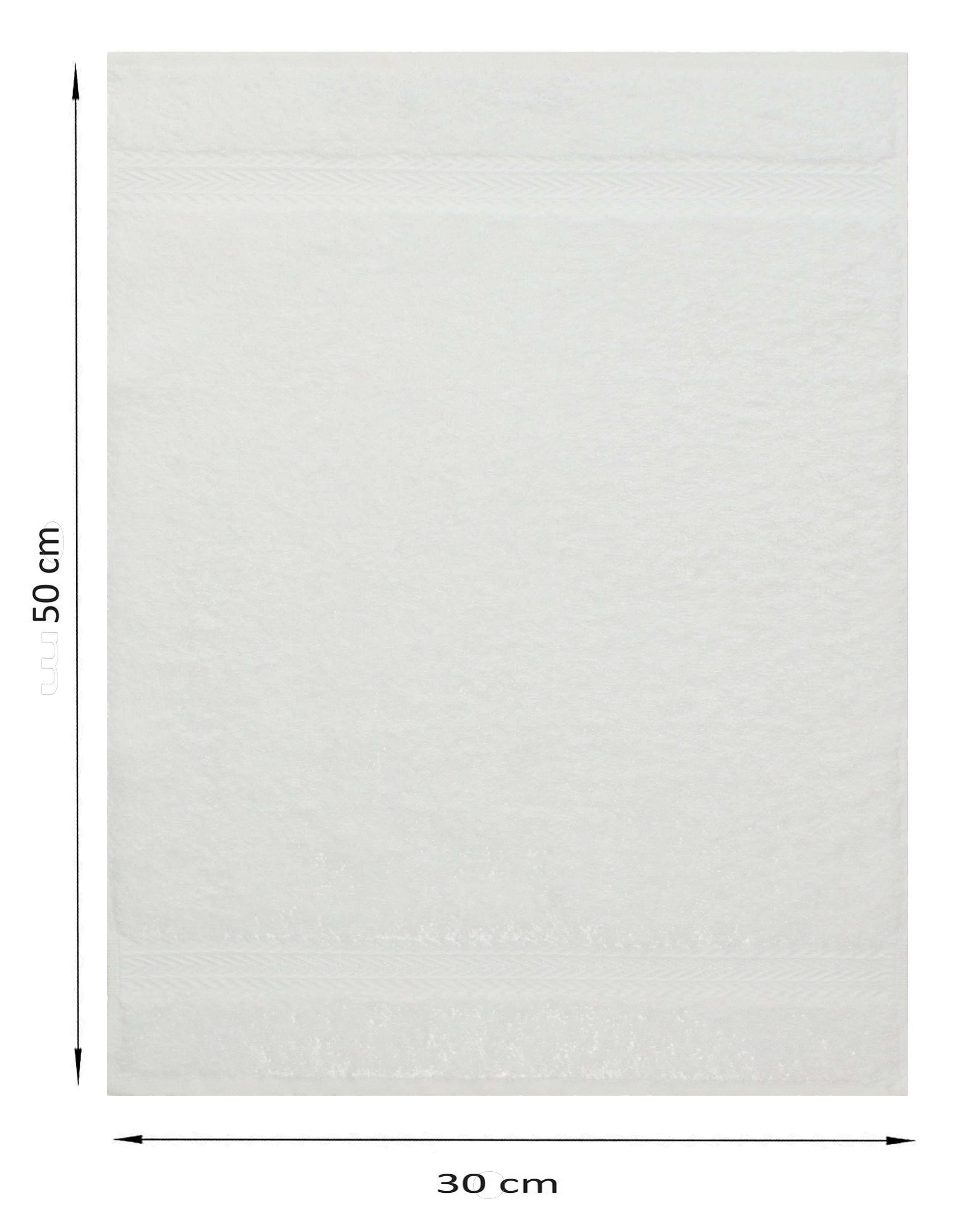 Betz Gästehandtücher 10 Baumwolle 30x50 cm 100% weiß und Gästehandtücher Farbe Stück Gästetuch-Set anthrazit, Premium Baumwolle 100