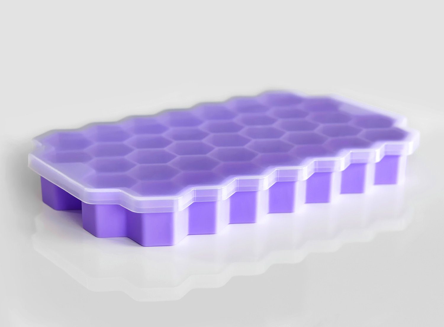 Silikon BPA Deckel m. Eiswürfelform Cube Eiswürfelform Fach 37 PRECORN f. Ice Frei Eiswürfel