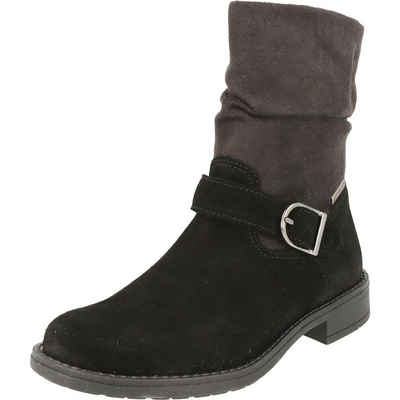 Mädchen Schuhe Leder Tex Stiefelette 4251-456-9900 gefüttert Schwarz Winterstiefel