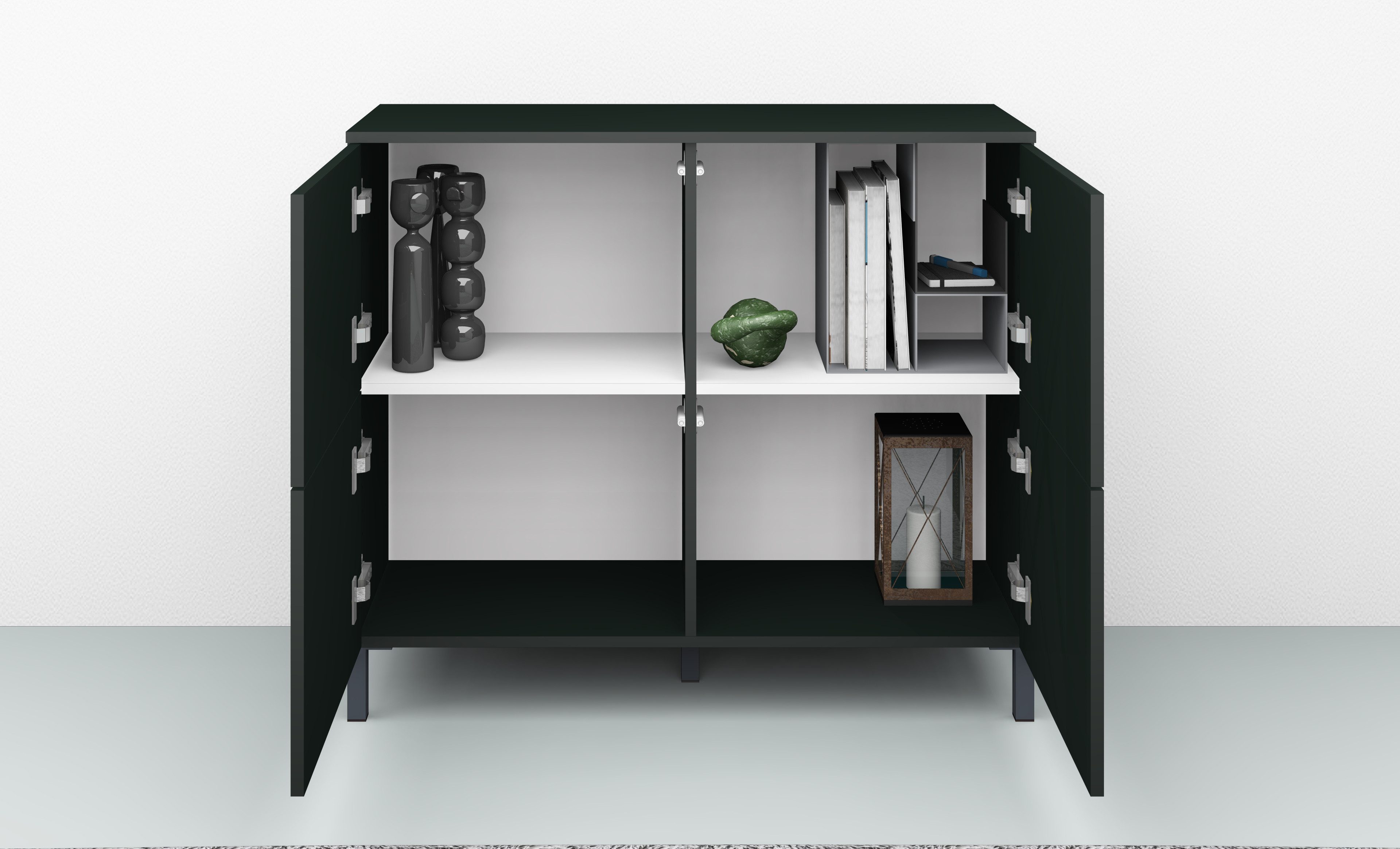 borchardt Möbel Kommode Haama, Sideboard mit Metallfüßen, Push-to-open-Technik, Breite 93 cm, Breite 93 cm