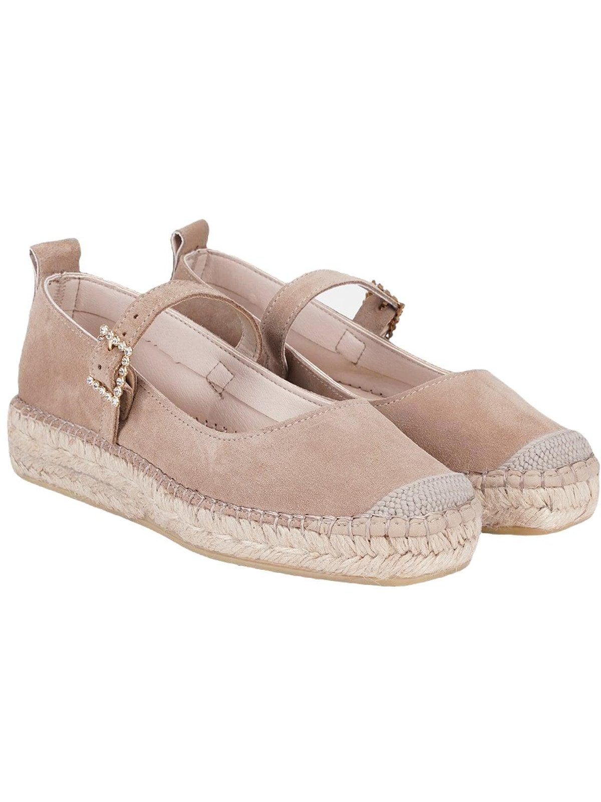 Desa Damen-Slipper aus Wildleder mit Schnallendetail, bequem, lässig, für Mokassin
