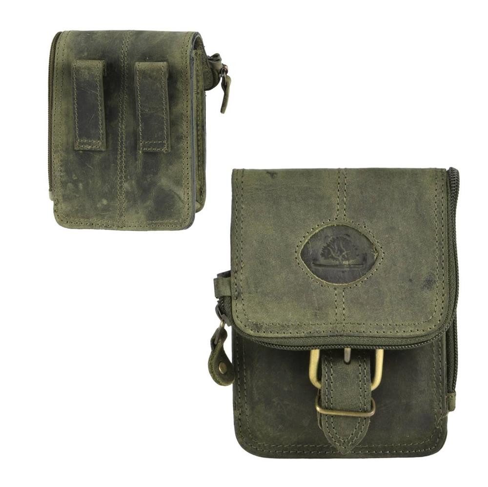 Greenburry Gürteltasche Vintage, Bauchtasche, Leder, Vintage antik braun