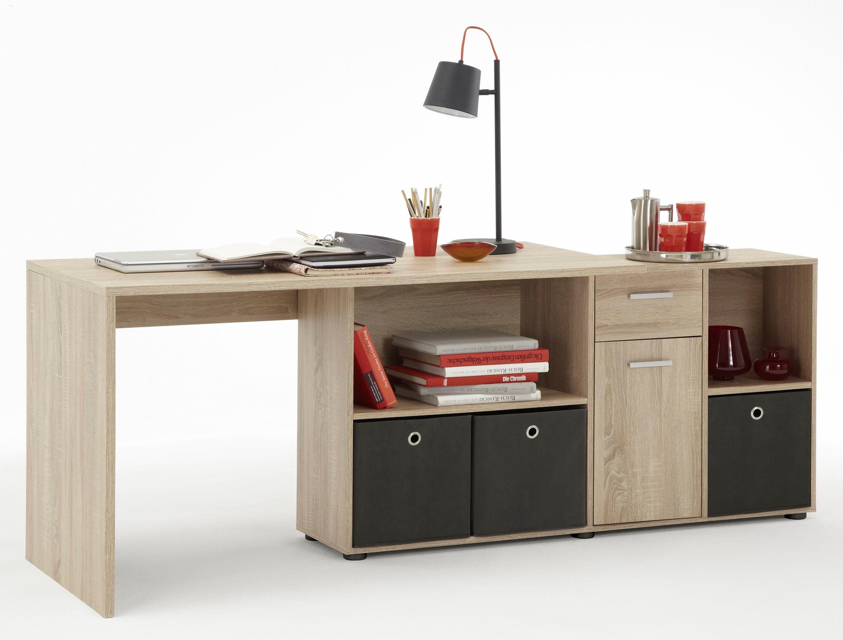 FMD Eckschreibtisch Lexo, Schreibtisch/Sideboard viel Stauraum, günstig online kaufen