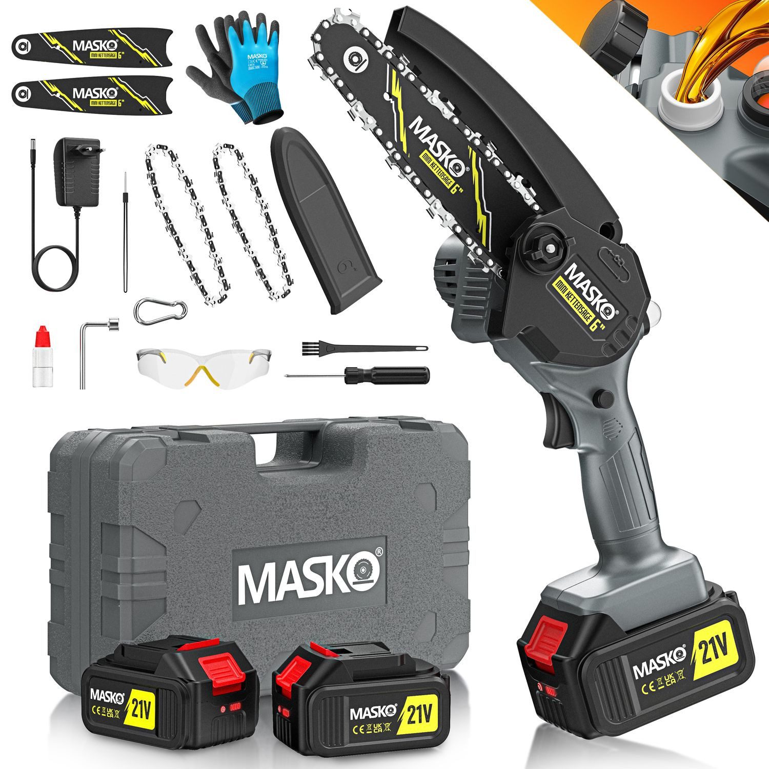 MASKO Akku-Kettensäge Mini Kettensäge 800W Elektrische günstig online kaufen