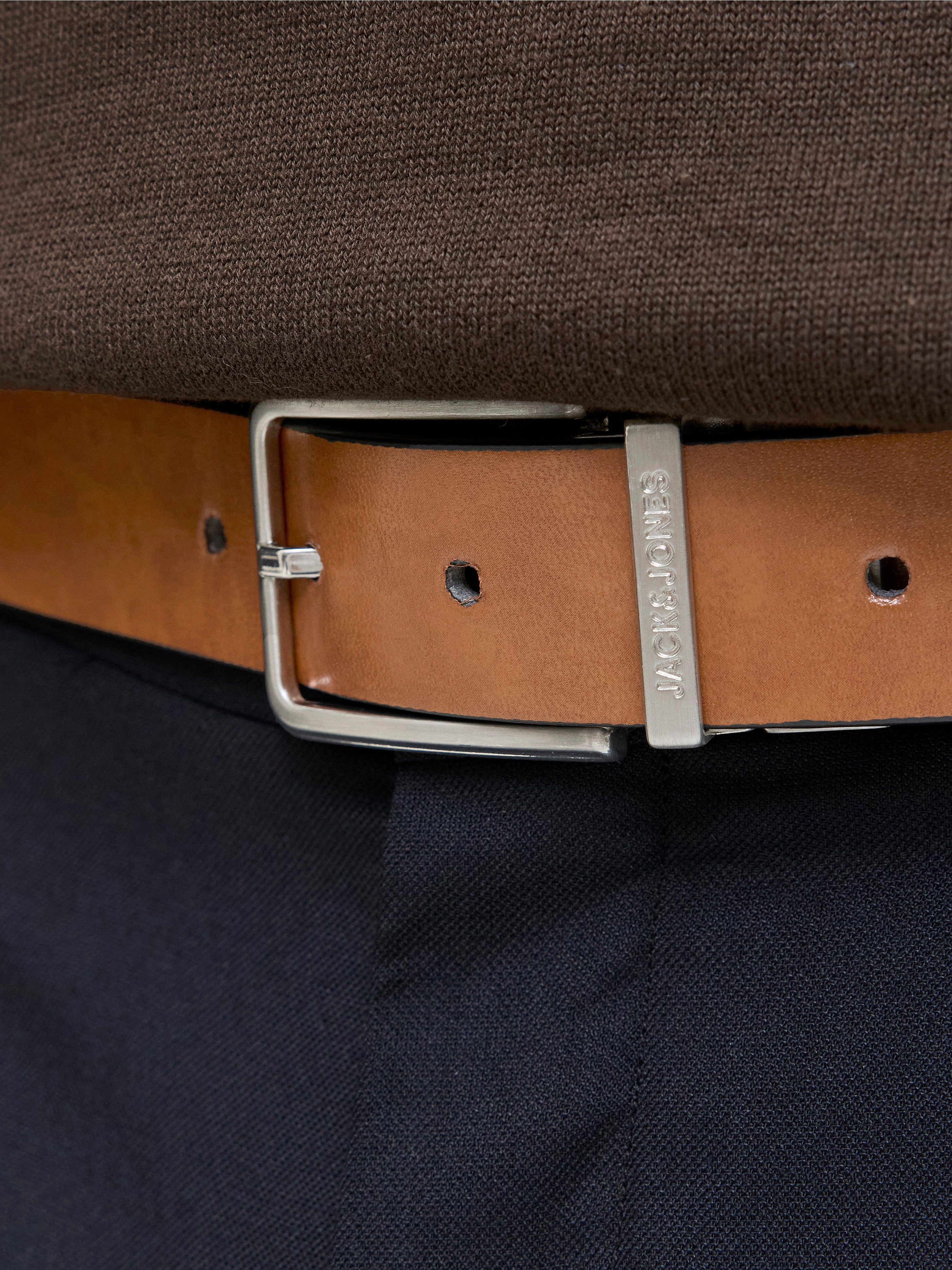 Jack & Jones Ledergürtel JACGARDA REVERSIBLE BELT NOOS