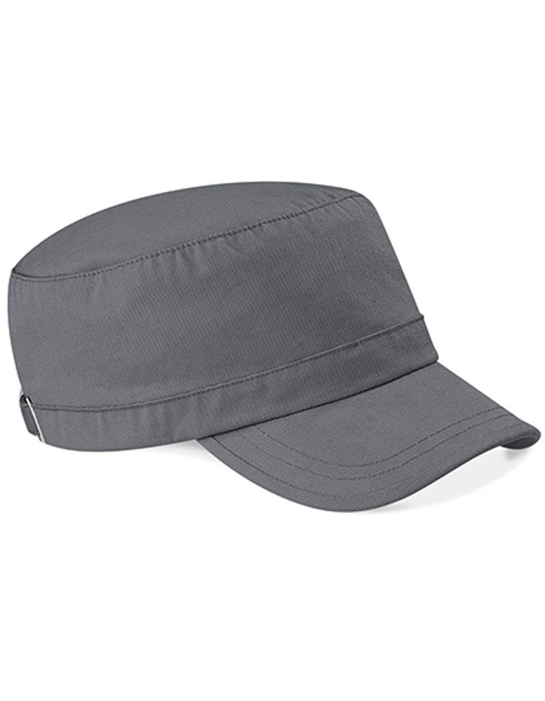 Beechfield® Army Cap Cuba-Cap Kappe gewaschene Baumwolle Vorgeformte Spitze Graphite Grey