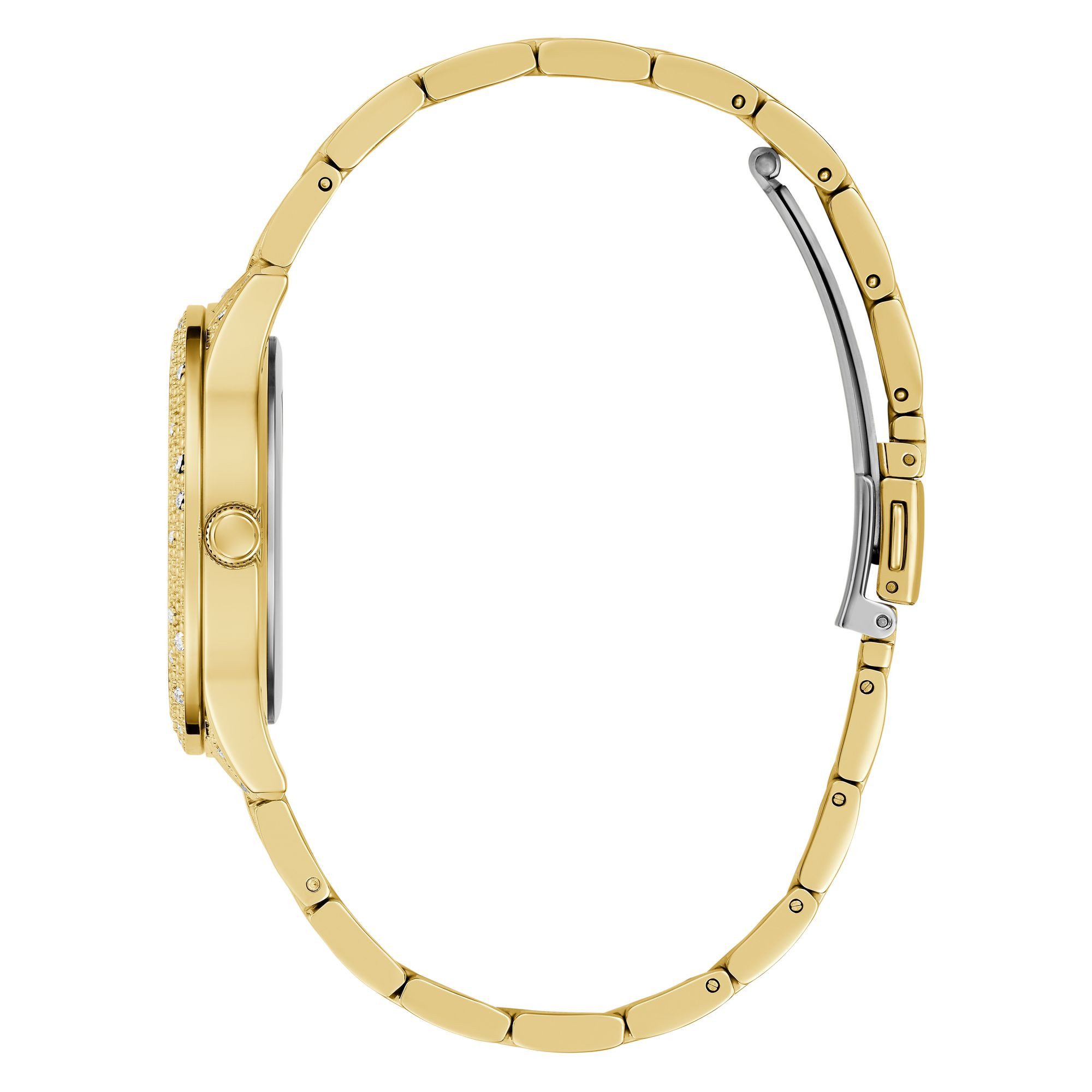 Guess Quarzuhr SHOOTING STAR GW0746L2, Armbanduhr, Damenuhr, Kristallsteine, Mineralglas, Edelstahlarmband – Bild 5 von 5
