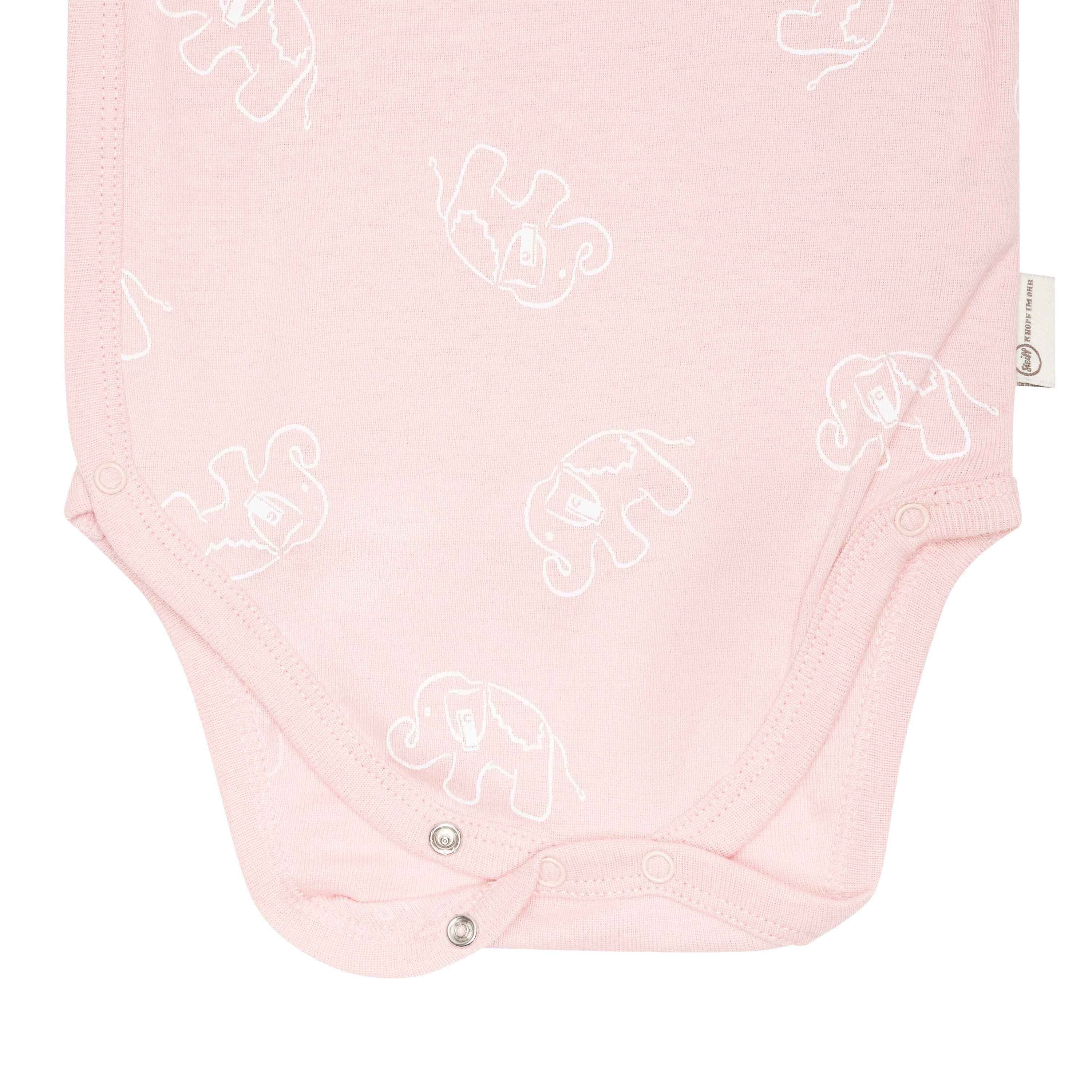 GOTS kurzarm Steiff Wickelbody Wickelbody silver pink