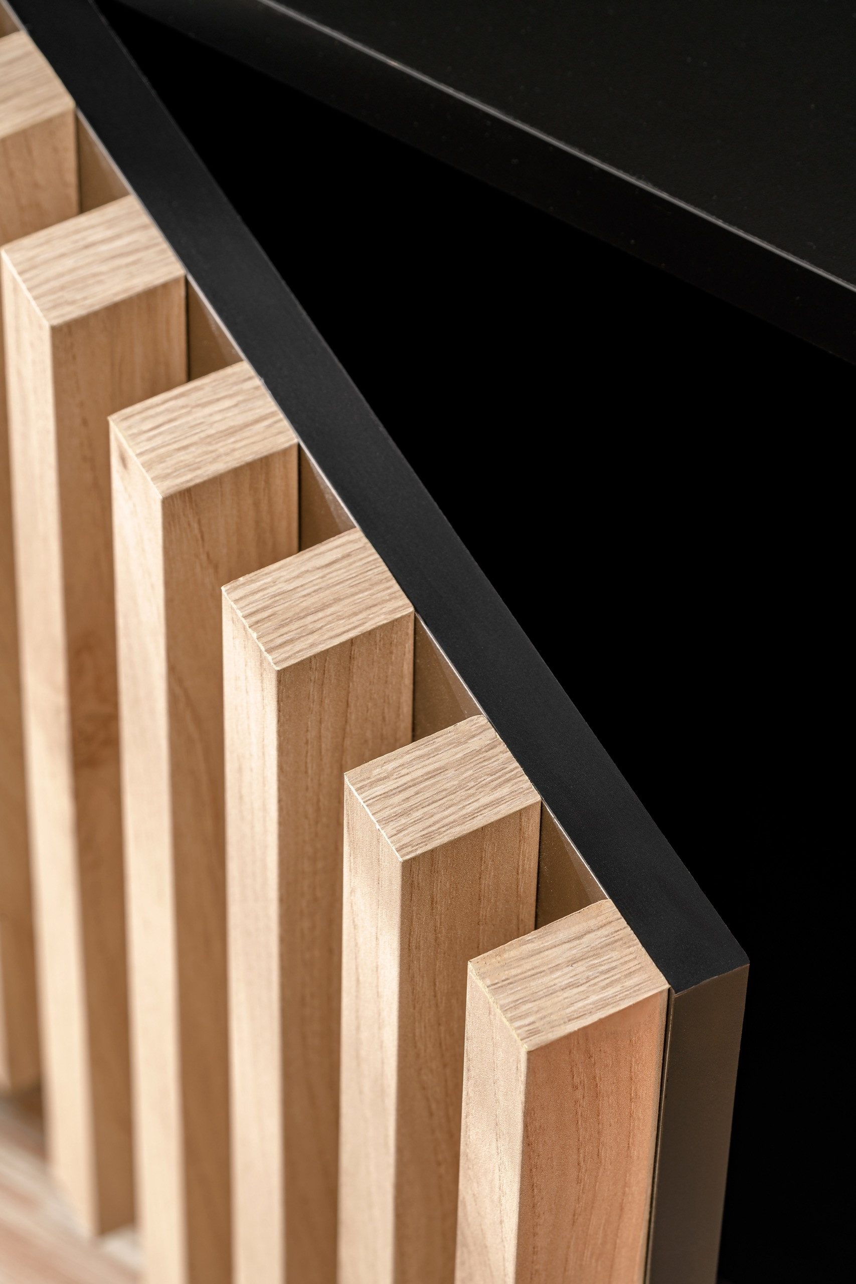 ASM-Moebel Kommode Anrichte CAMERON ZHJ mit Lamellen Led B. und Push-Click System, Mit Led Beleuchtung, Push-Click System und Lamellen – Bild 5 von 5