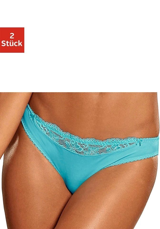 Nuance by Lascana Slip mit Spitzeneinsatz vorne (Packung, 2 Stück) als Dessous-Set kombinierbar, Dessous