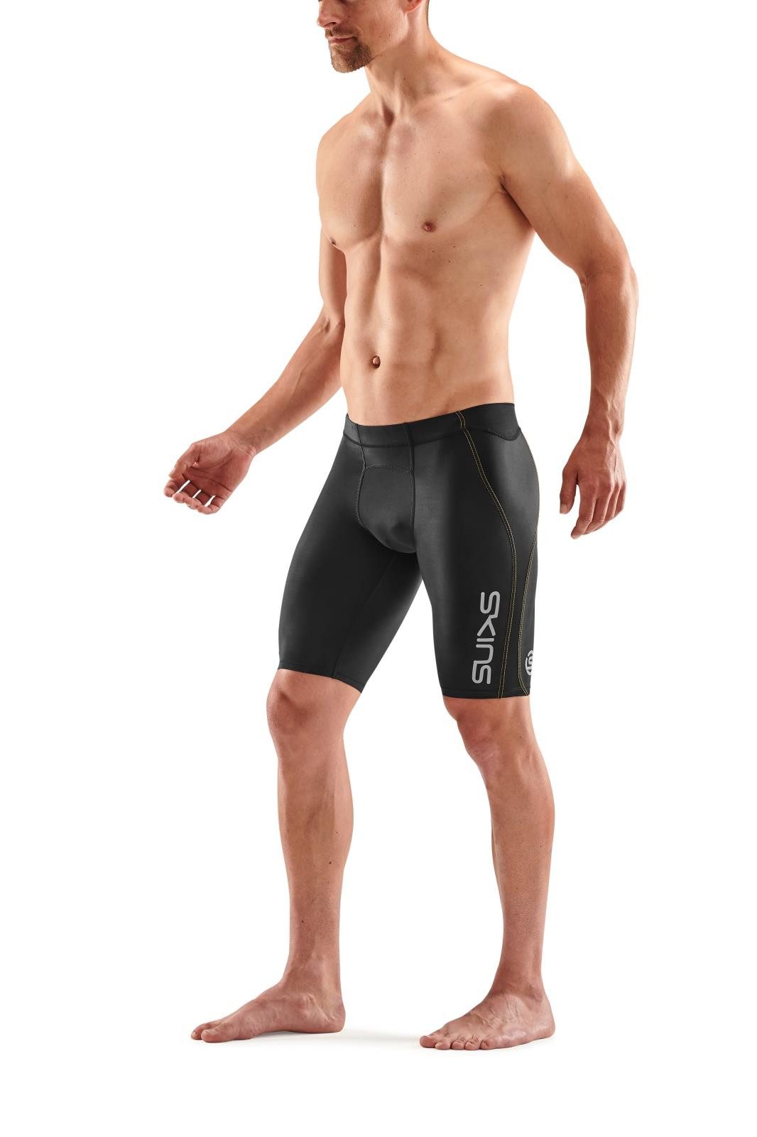 Skins Funktionshose 3-Series Half Tight 400 Short (enganliegend) kurz schwarz/gelb Herren