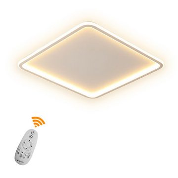 Daskoo Deckenleuchten 54W Dimmbar Deckenlampe Modern Weiß Wohnzimmerlampe Fernbedienung, LED fest integriert, Neutralweiß,Warmweiß,Kaltweiß, LED Deckenleuchte stufenlos dimmbar