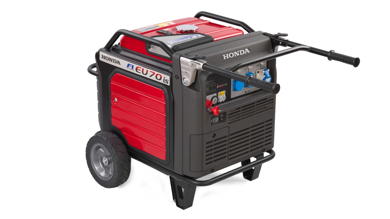 Honda Stromgenerator Honda EU 70is Inverter Генератори - 1x CEE 32A + 2x CEE 16A, 5 in kW, (Set, Генератори Zündkerzenschlüssel Bedienungsanleitung), Digital Auto Voltage Regulator D-AVR