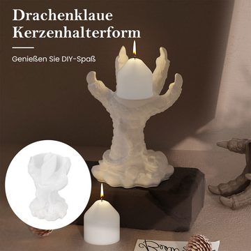 Daisred Silikonform Silikon Harzform Teelichthalter Teufelskralle für DIY Kerzenständer