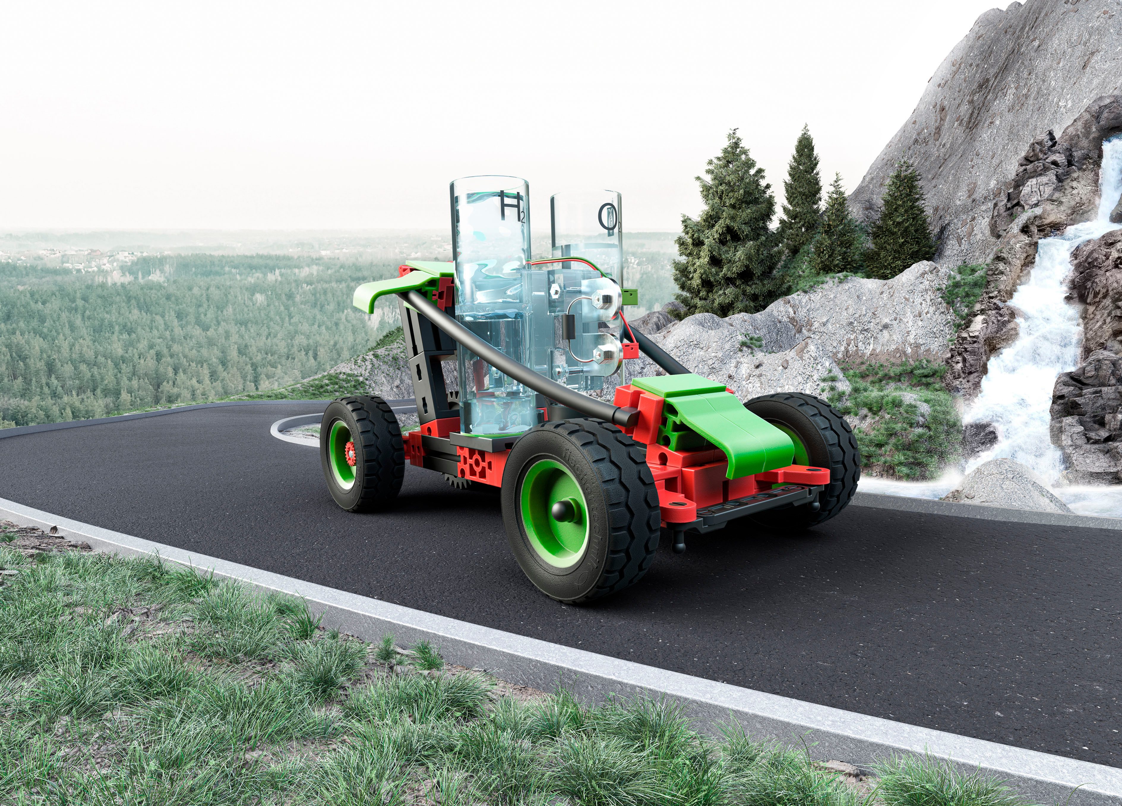 fischertechnik Profi H2 Fuel Cell Car Konstruktions-Spielset, (117 St)