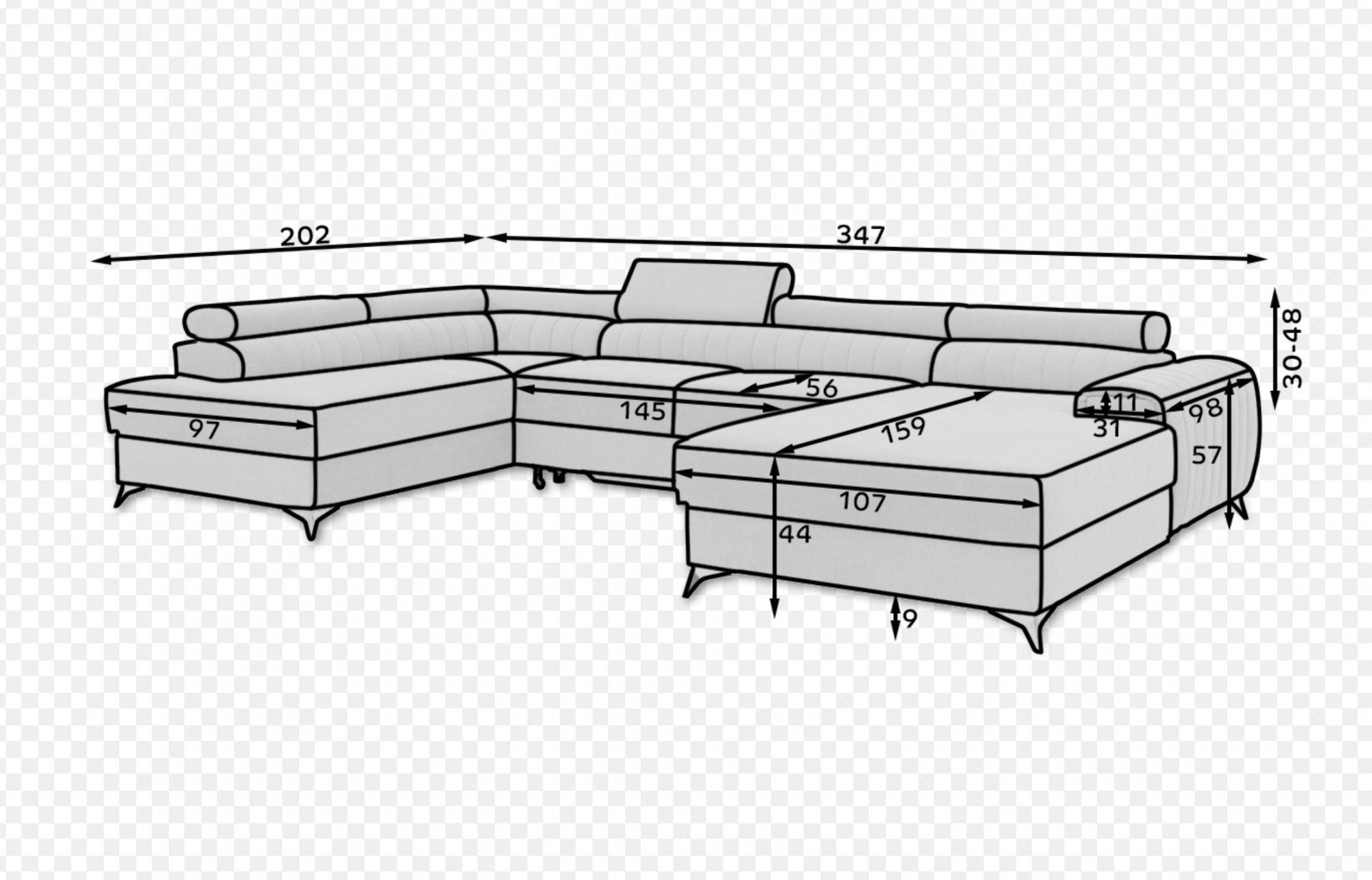WOHNKLUSIV Wohnlandschaft Wohnlandschaft Cremona mit Schlaffunktion und Bettkasten, mit Schlaffunktion