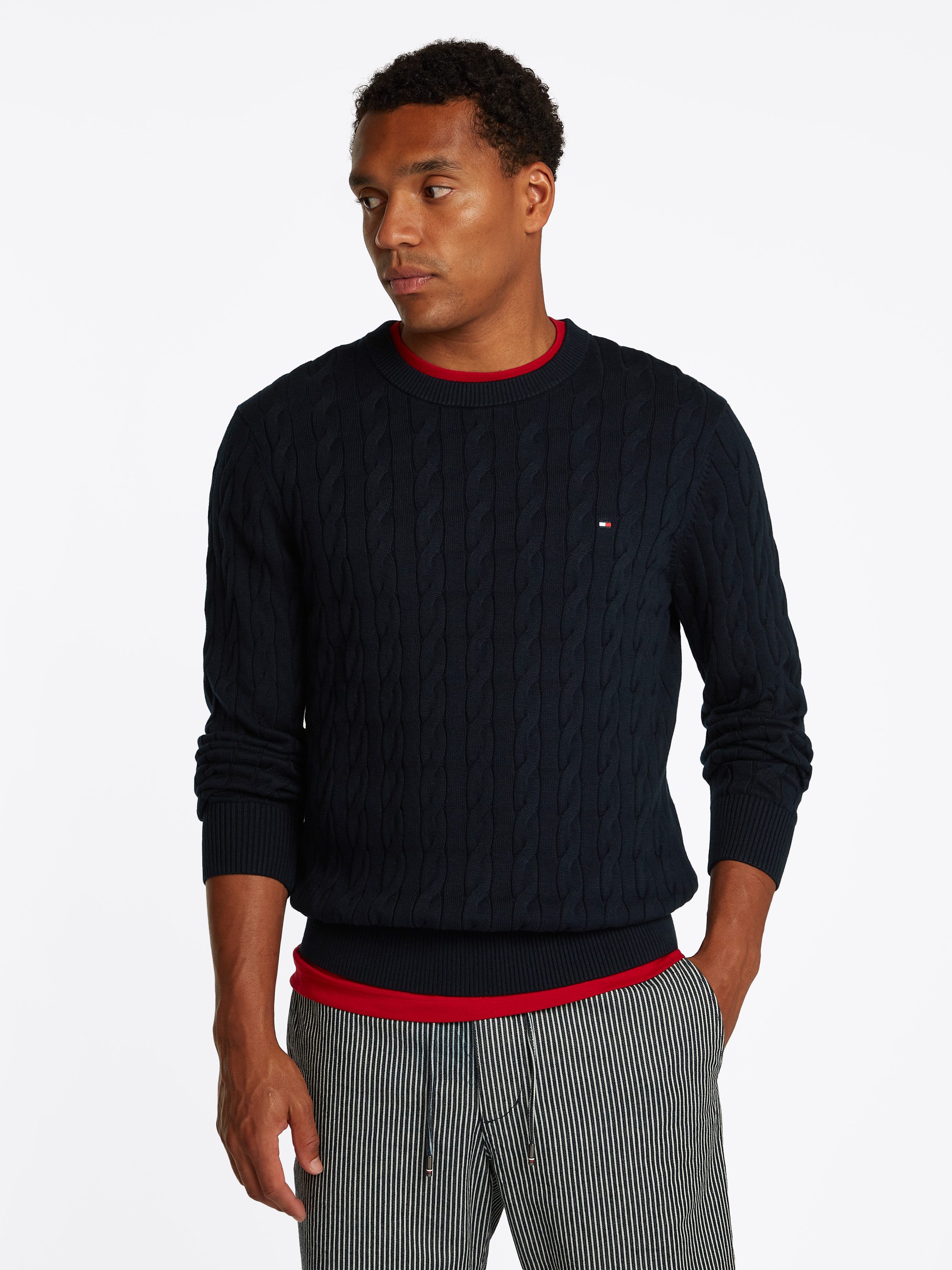 Tommy Hilfiger Strickpullover CLASSIC CABLE CREW günstig online kaufen