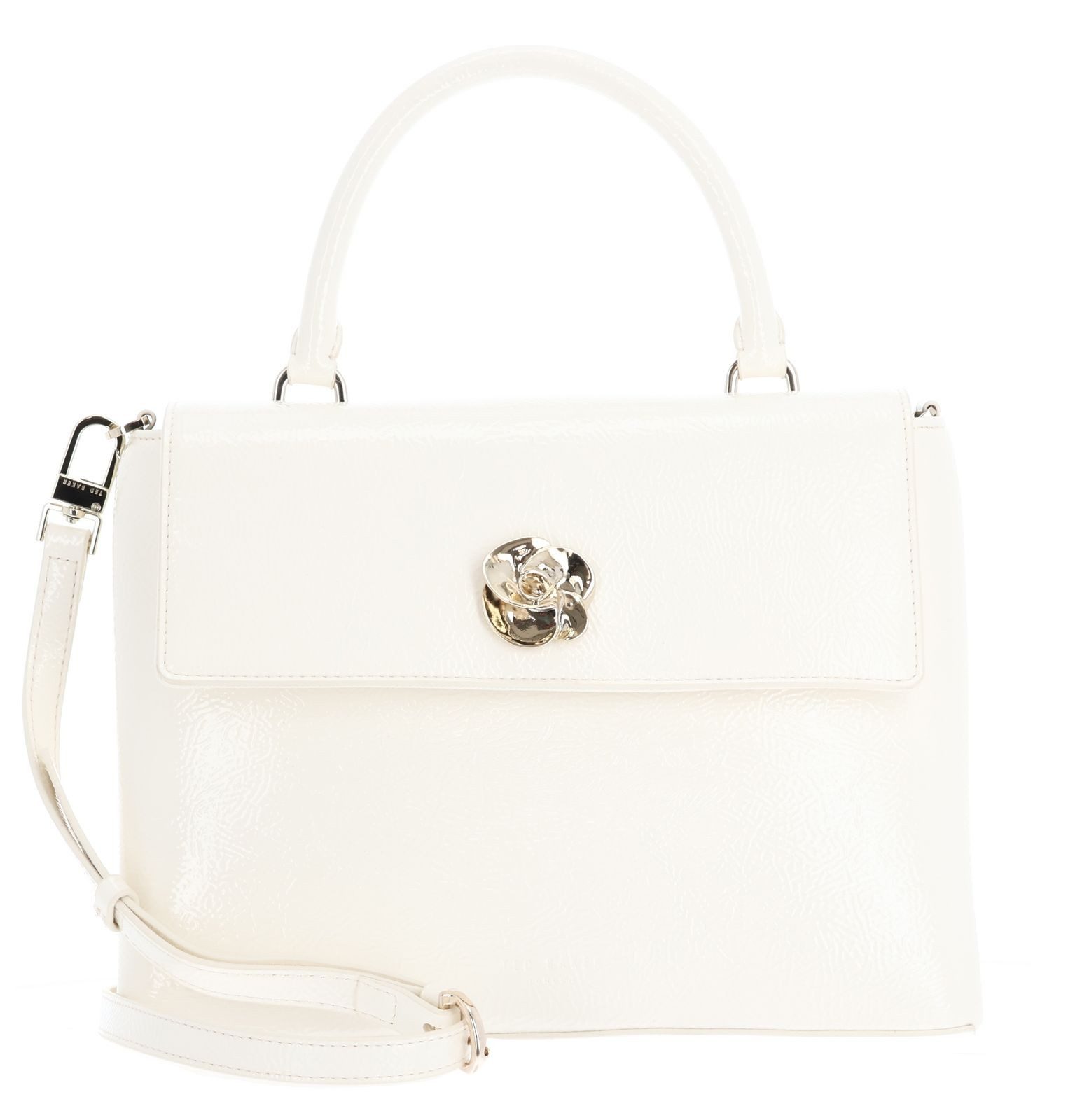 Ted Baker Umhängetasche Rose Detail Crinkle Medium Top Handle Bag