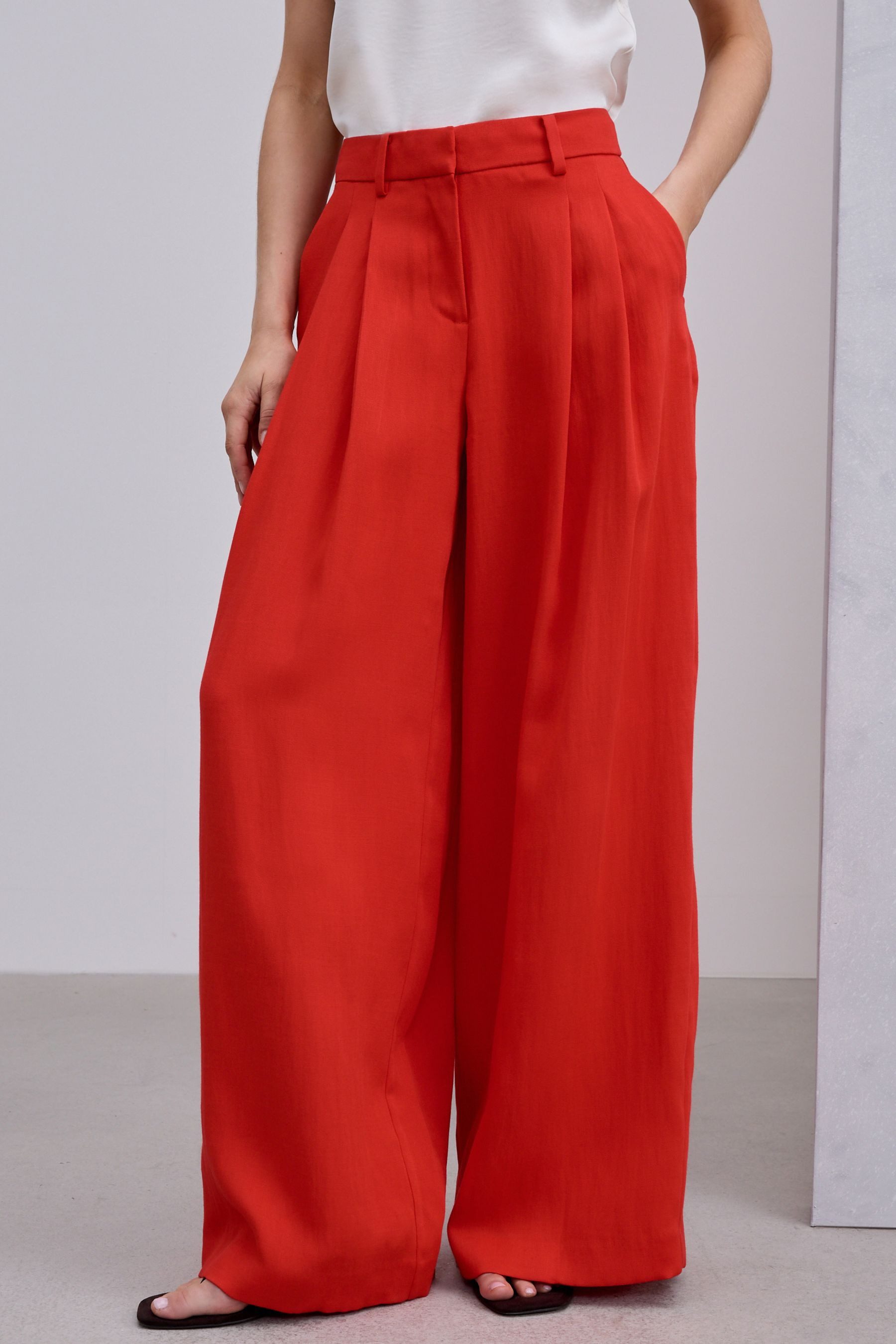 Next Anzughose Palazzo-Hose in Knitteroptik (1-tlg)