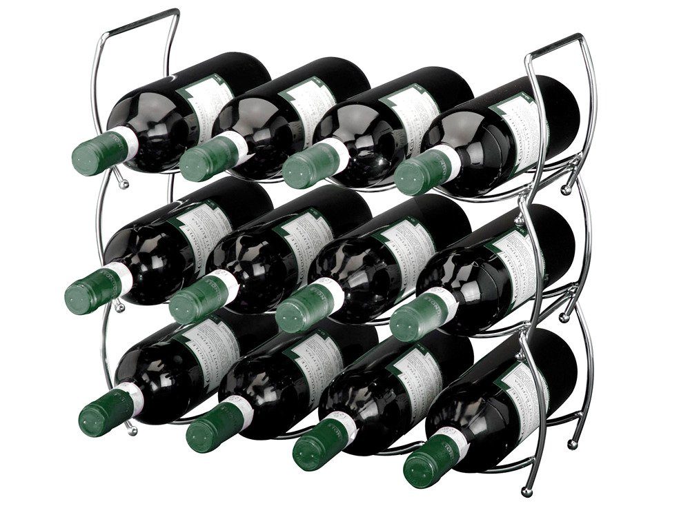 Excellent Houseware Weinregal Elegantes Weinregal aus Metall. 3 Elemente im Set.