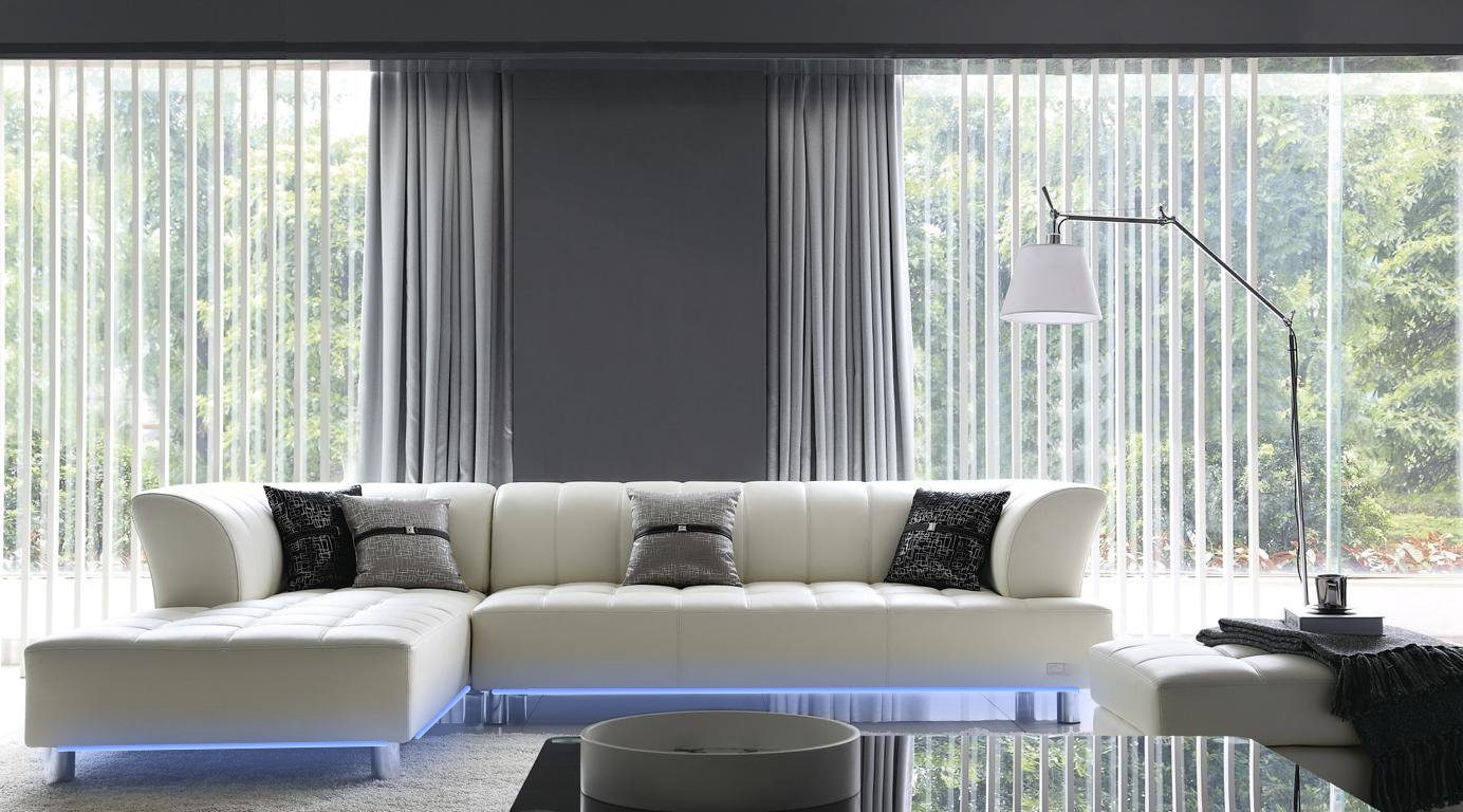 Ledersofa Ecksofa JVmoebel Couch 309x210 Polster in Sofa cm, Moderne Europa Wohnlandschaft Made