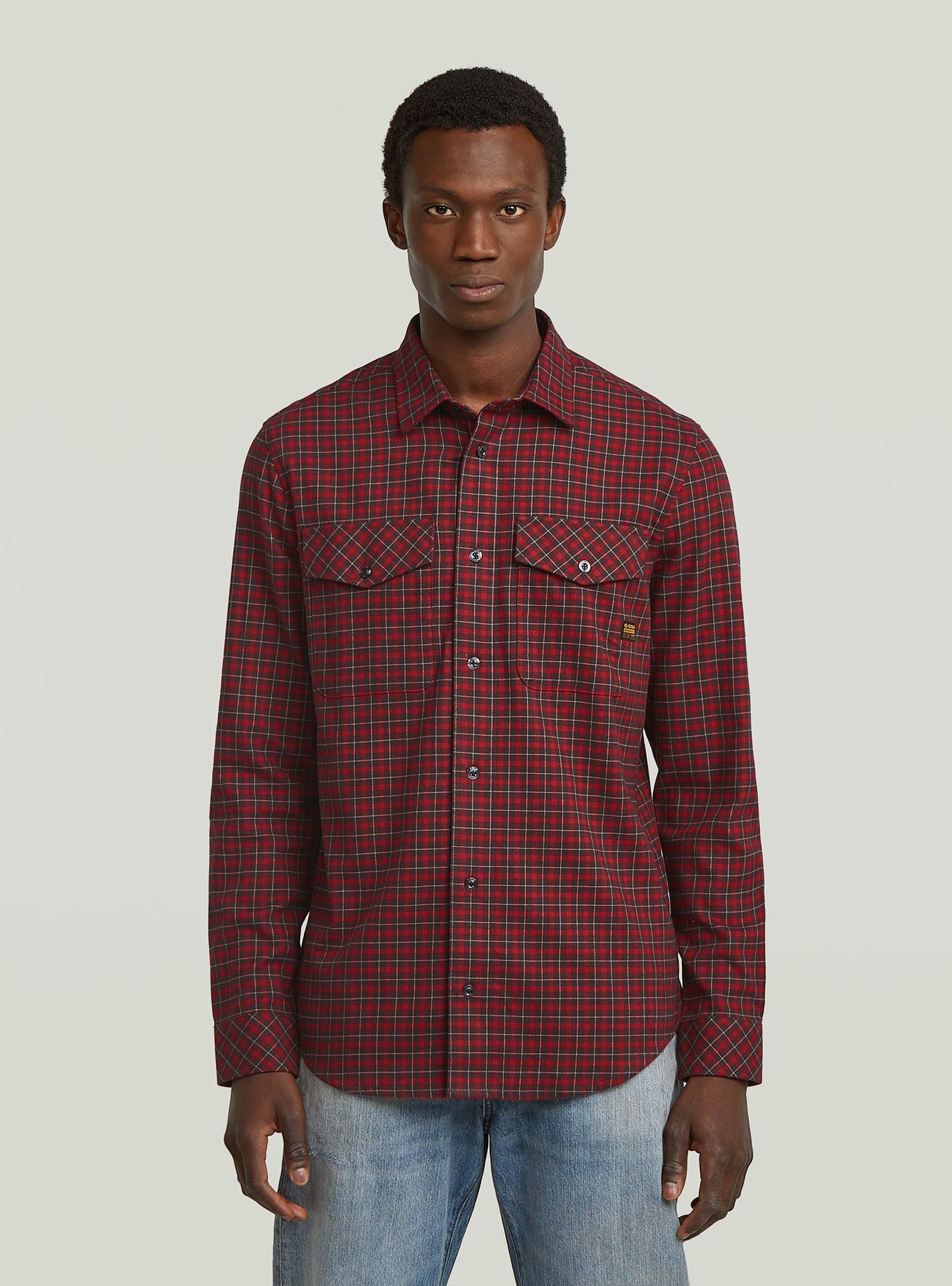 Langarmshirt Marine Slim Hemd