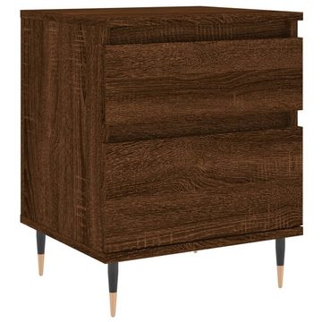 vidaXL Nachttisch Nachttische 2 Stk Braun Eichen-Optik 40x35x50 cm Holzwerkstoff