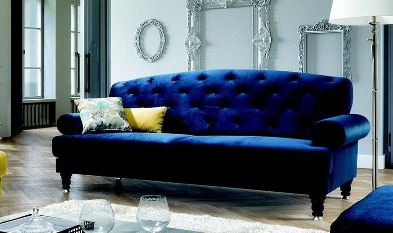 JVmoebel Sofa, Chesterfield 3 Sitzer Designer Sofa Couch Polster Sofas Textil