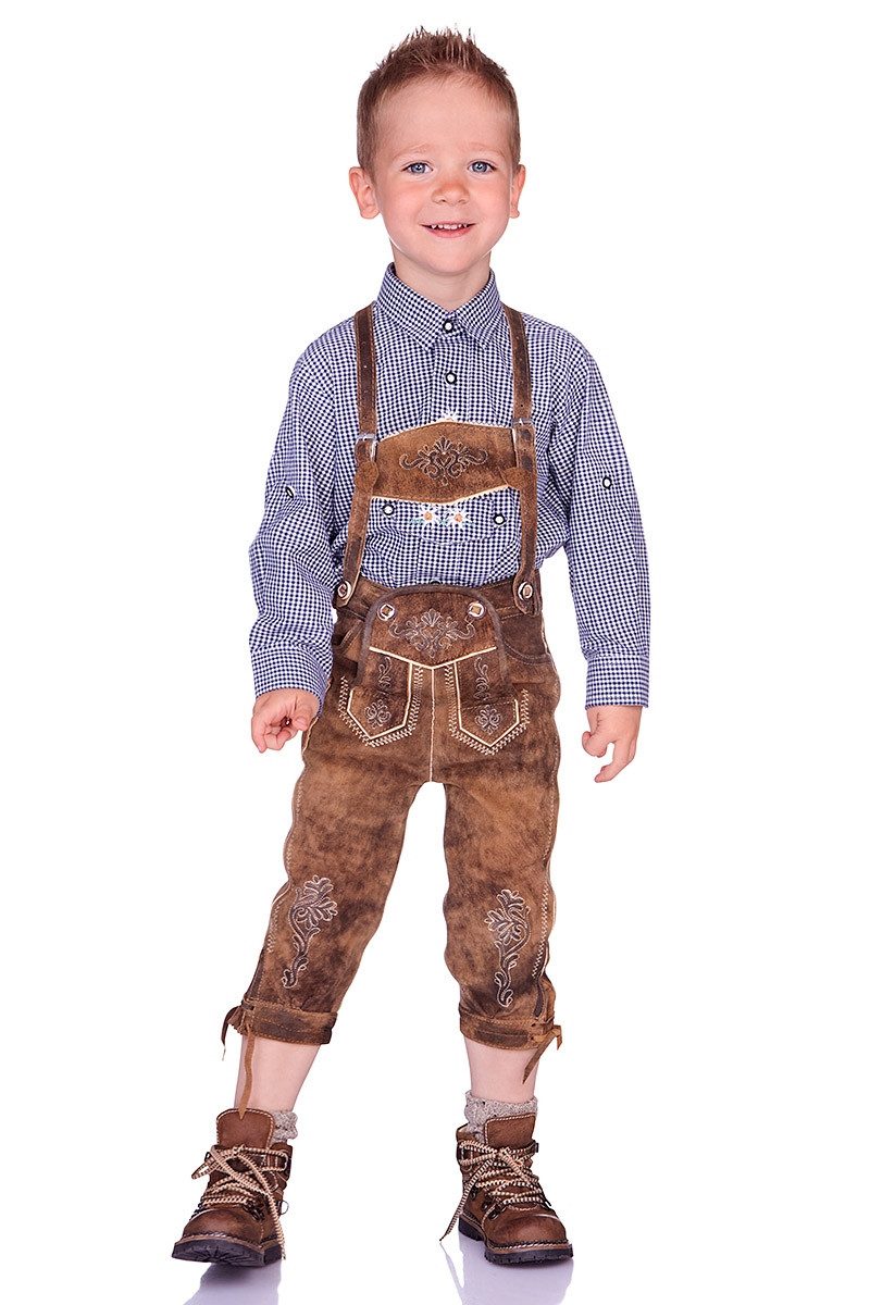 Isar-Trachten Lederhose Lederhose Kinder - LUKA - eiche