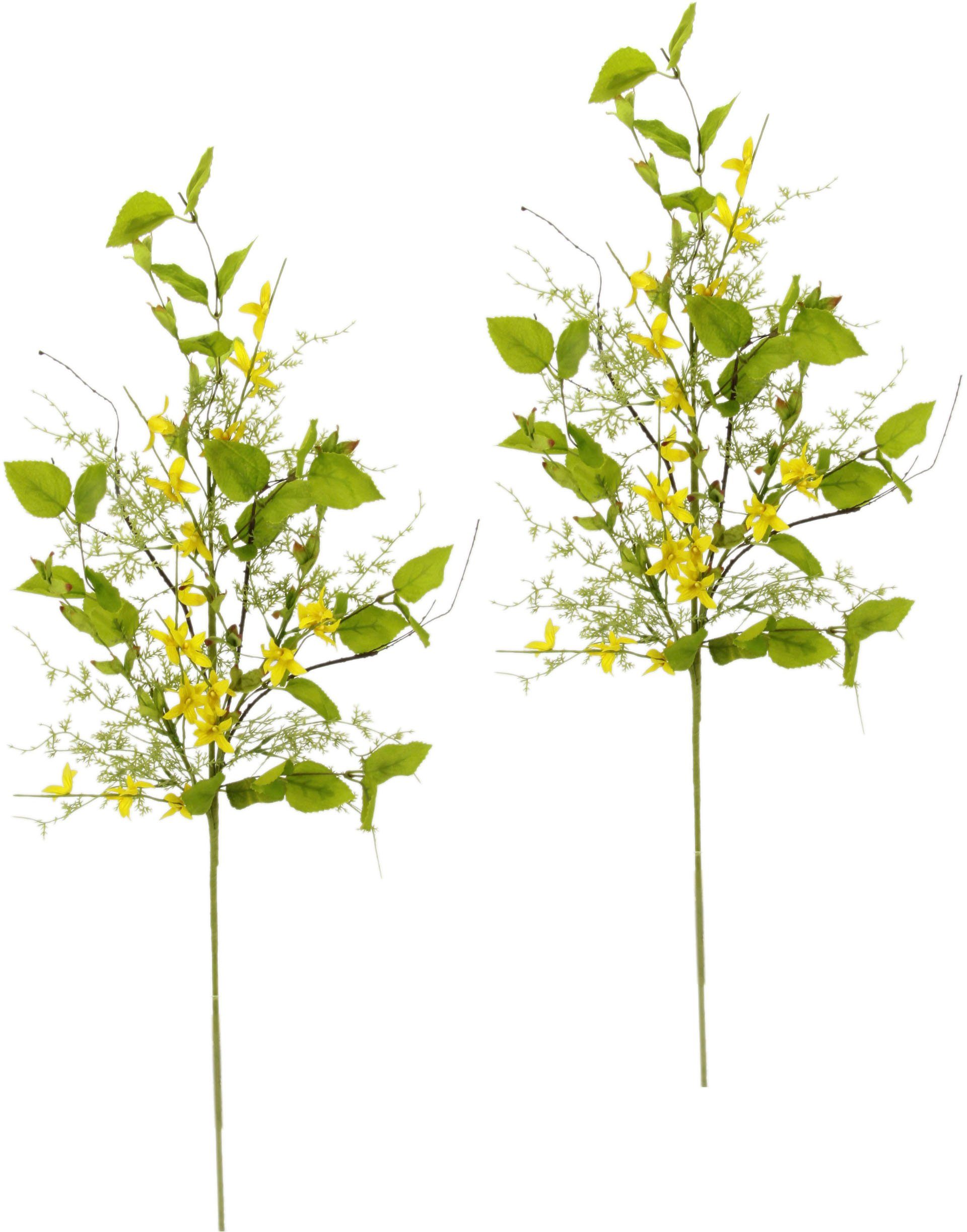 Kunstblume Forsythien-Mixed Zweig, I.GE.A., Höhe 80 cm, 2er Set | Kunstblumen