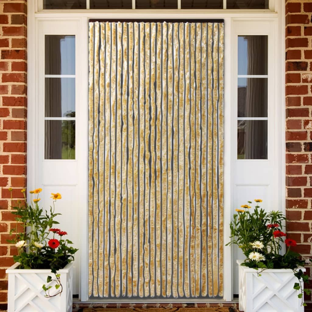 vidaXL Захист від комах-Vorhang Захист від комах-Vorhang Beige 90x220 cm Chenille