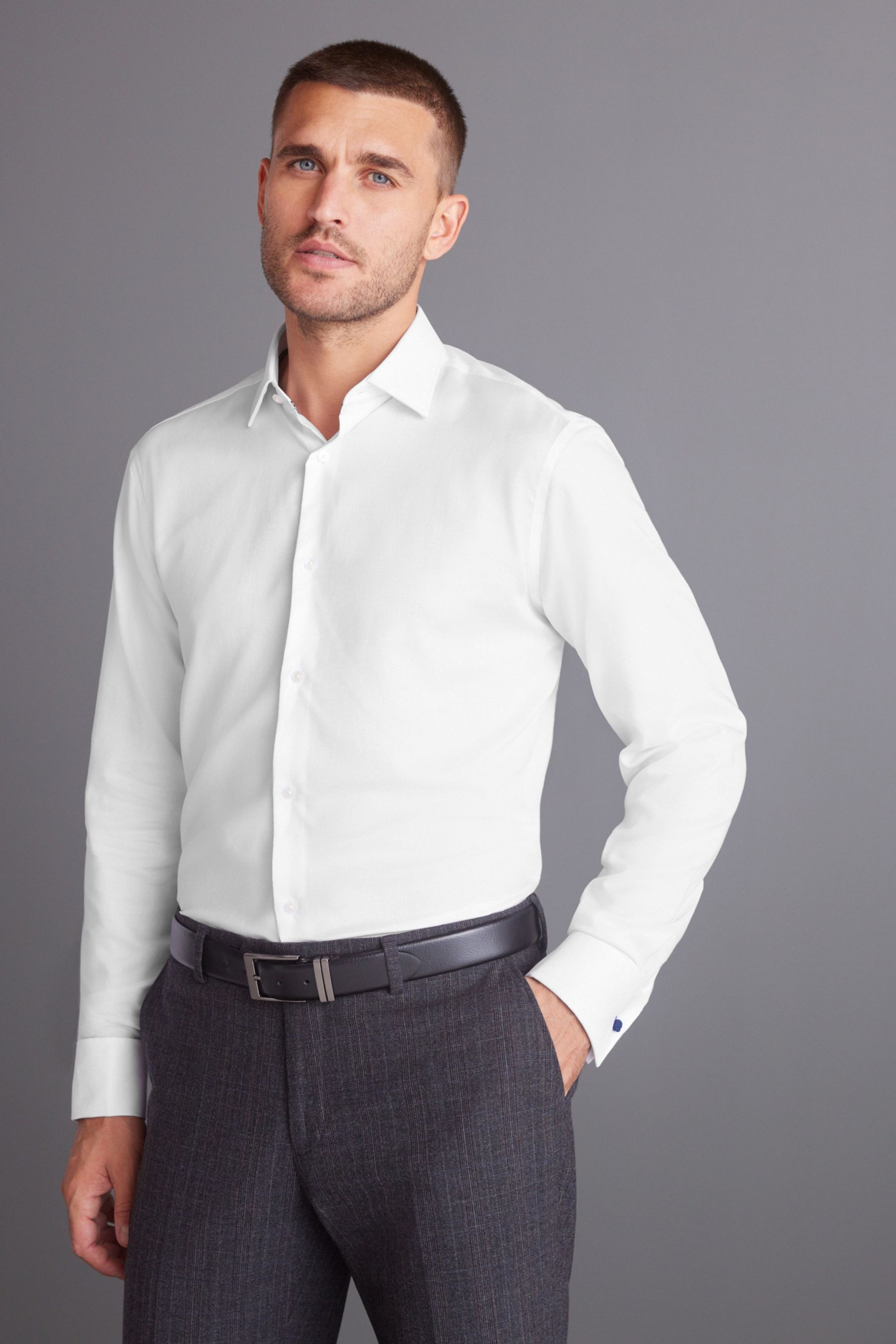 Next Hemd & Shirt Hemd mit Besatz-Ausfschlagmanschette (1-tlg)