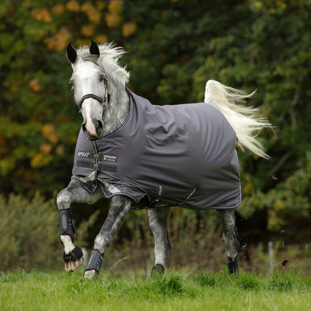 Horseware Pferde-Regendecke Horseware Amigo Bravo 12 Turnout Lite 0g - Excal/Plum & Silver