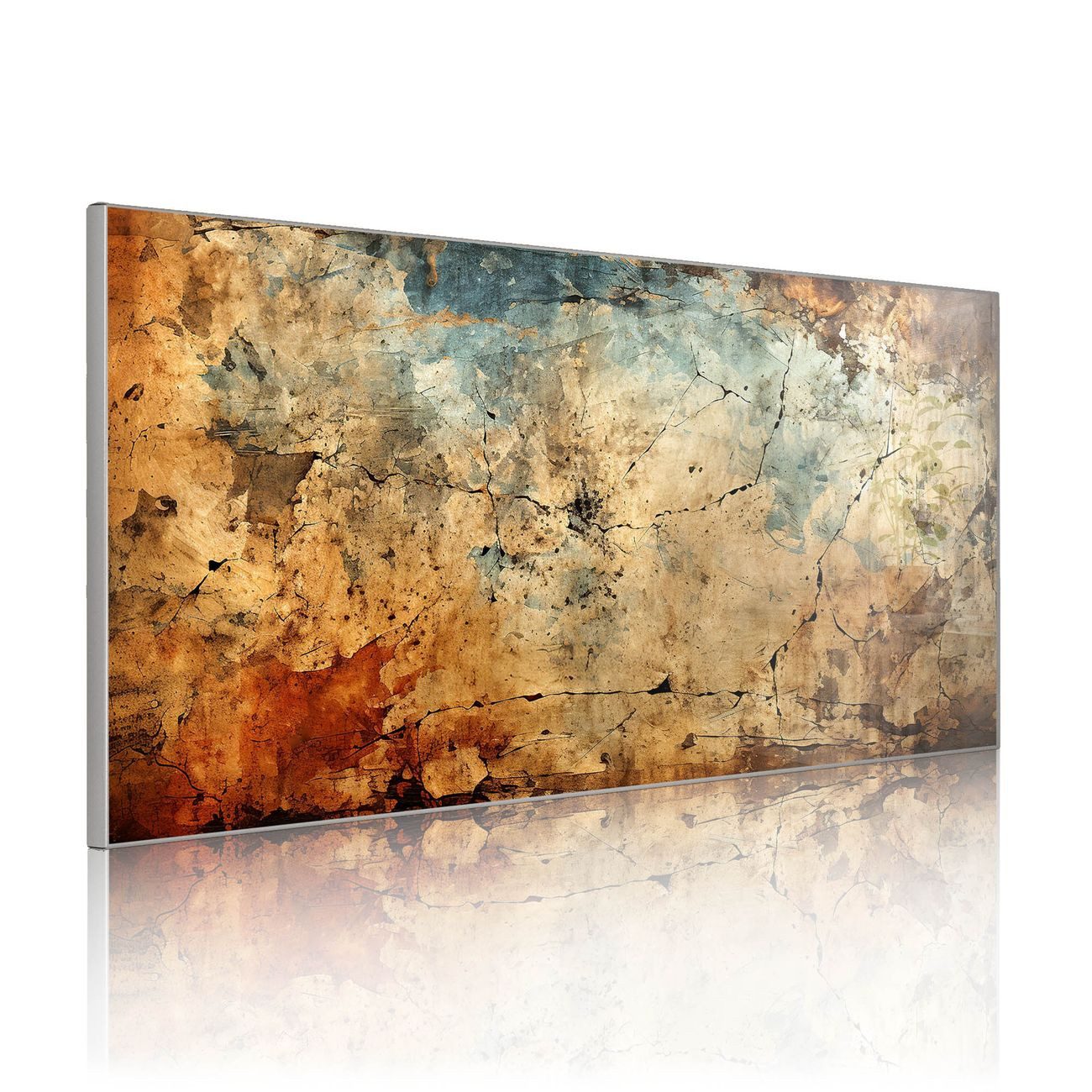 banjado Magnettafel Grau aus Stahl Querformat mit Motiv Verwitterte Texturen, (inkl. 4 Magnete, Stahlmagnettafel)
