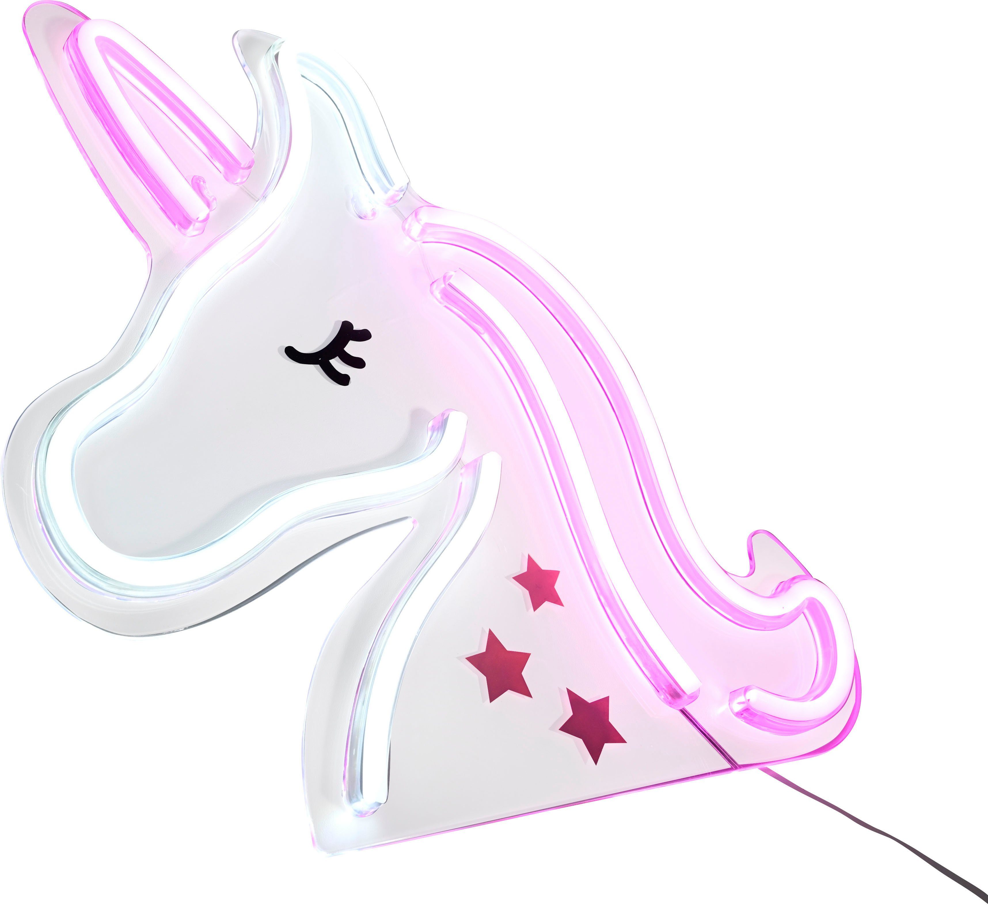 JUST LIGHT LED Wandleuchte NEON-UNICO, LED fest integriert, Warmweiß günstig online kaufen