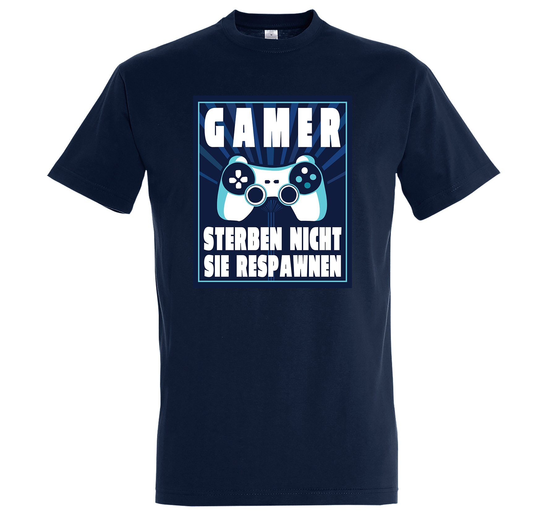 Youth Designz T-Shirt "Gamer Sterben Nicht, Sie Respawnen" Herren T-Shirt mit lustigem Spruch Navy