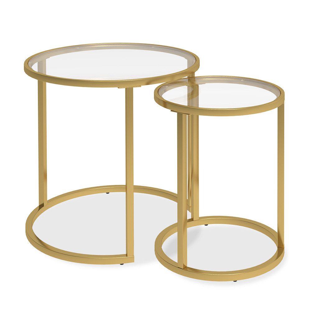 Vicco Couchtisch Sevilla, Glas, 50 x 45,5 cm 2er Set günstig online kaufen