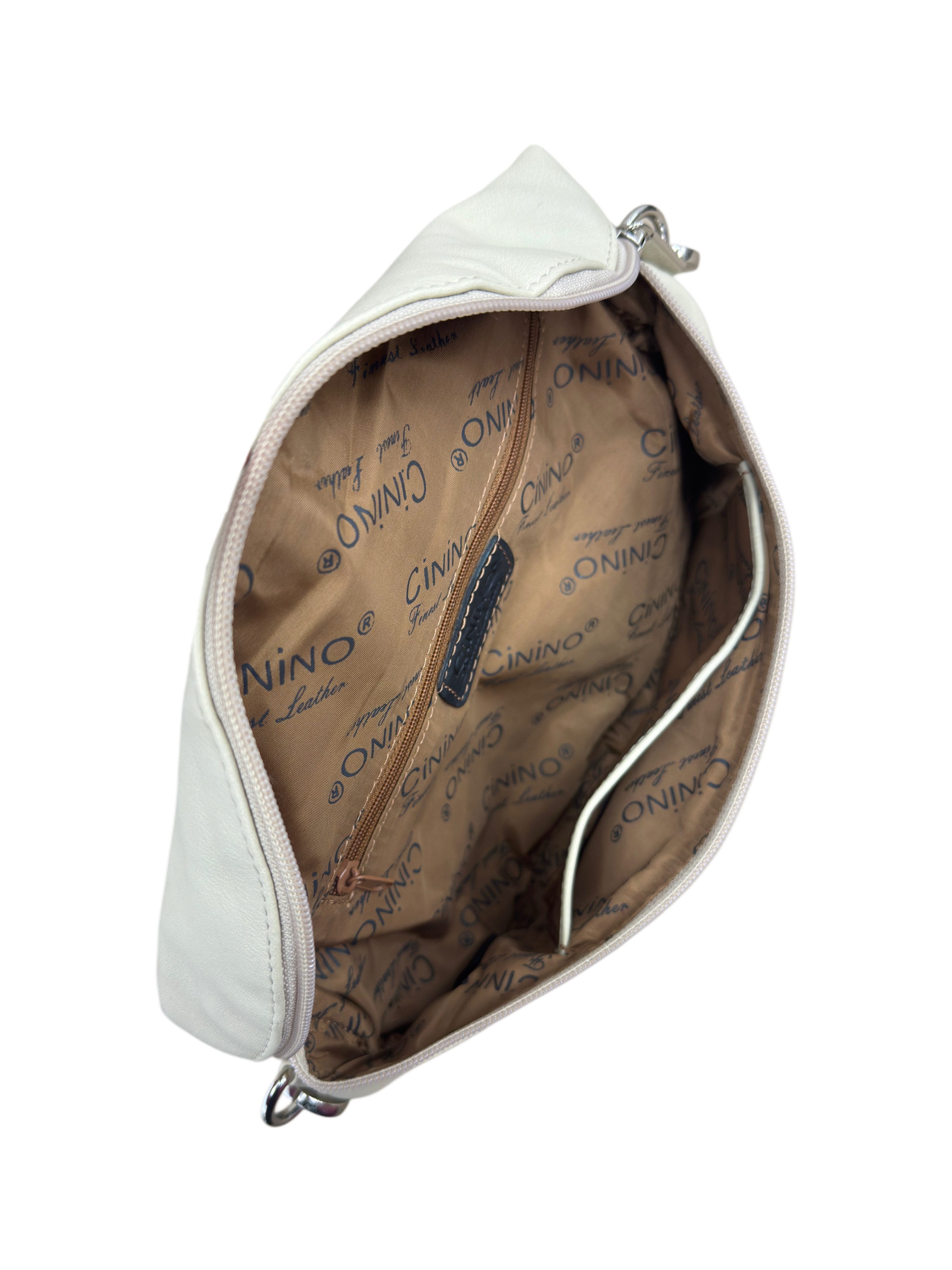 Cinino Schultertasche C6105, Crossbody-& Bauchtasche aus echtem Leder–Flexibler Style für jeden Tag
