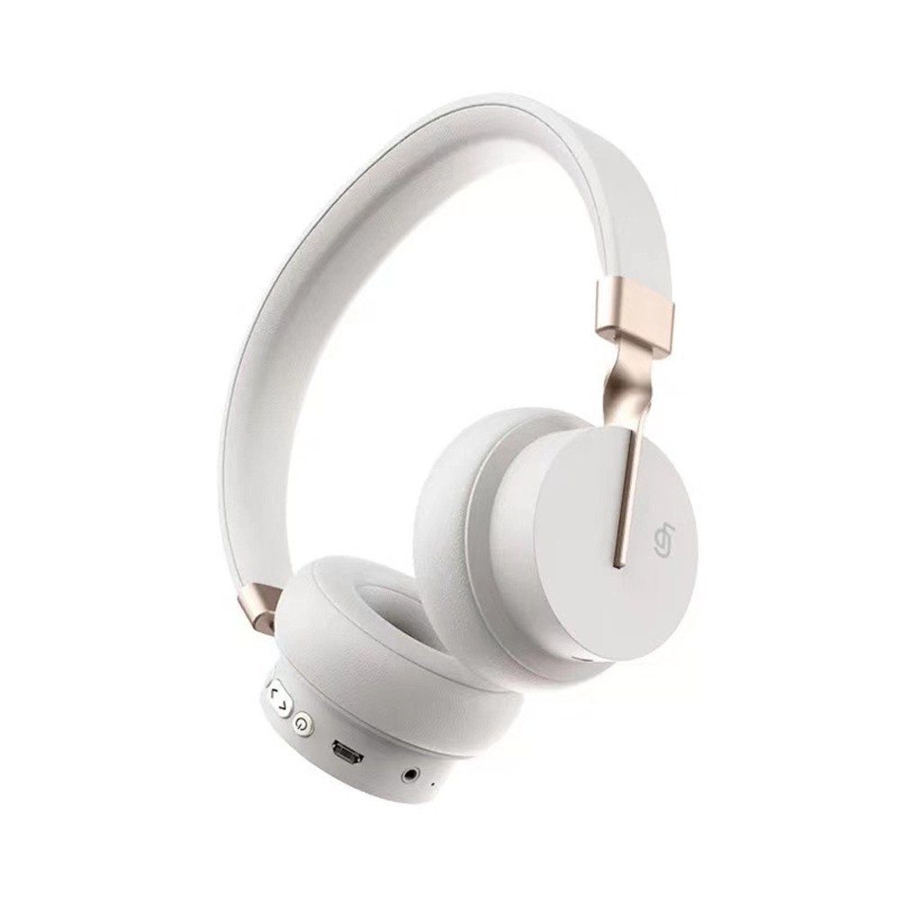 XDOVET Bluetooth Kopfhörer Over Ear,Stunden Spielzeit Kopfhörer Kabellos Bluetooth-Kopfhörer (Einziehbar und einstellbar,Intensiver Bass,Wireless Headphones) white