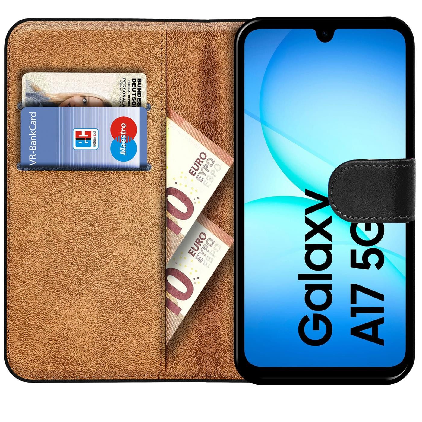 CoolGadget Handyhülle Wallet Klapp Tasche Book Case für Samsung Galaxy A17 5G, Hülle Klapphülle Flip Cover Etui Schutzhülle – Bild 2 von 5