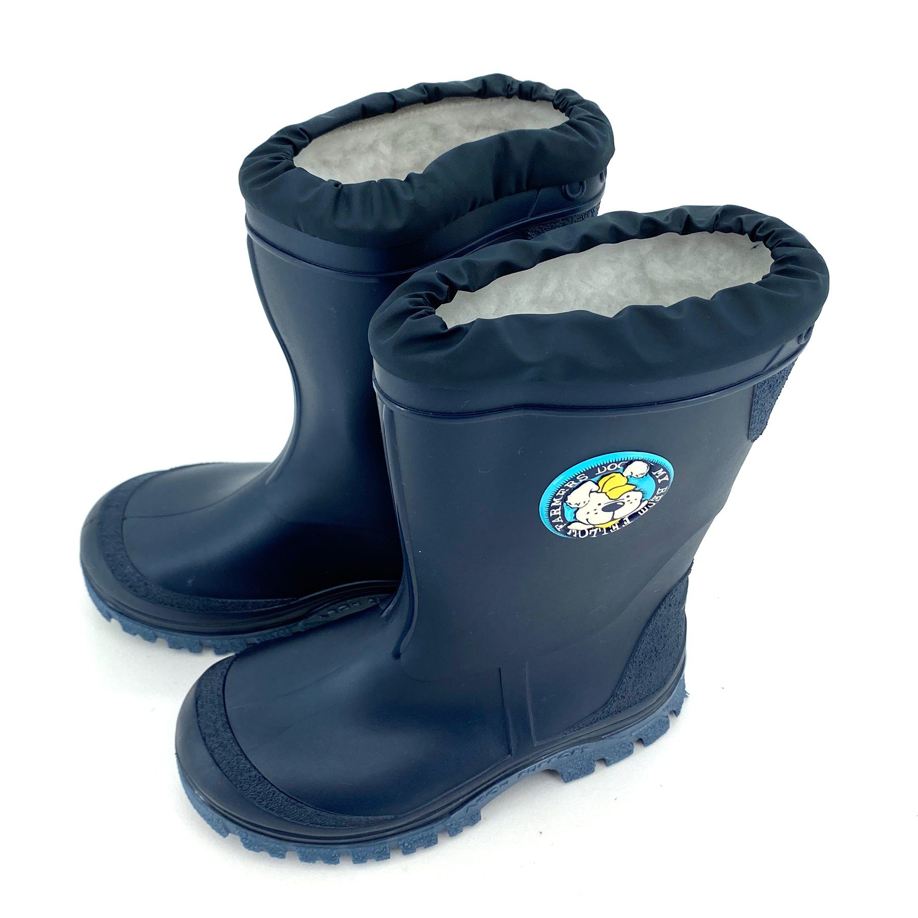heimtexland Premium Kinder Gummistiefel gefüttert Regenstiefel Gummistiefel (Typ880, Blau) Arch Support Sohle I blau Gr. 29