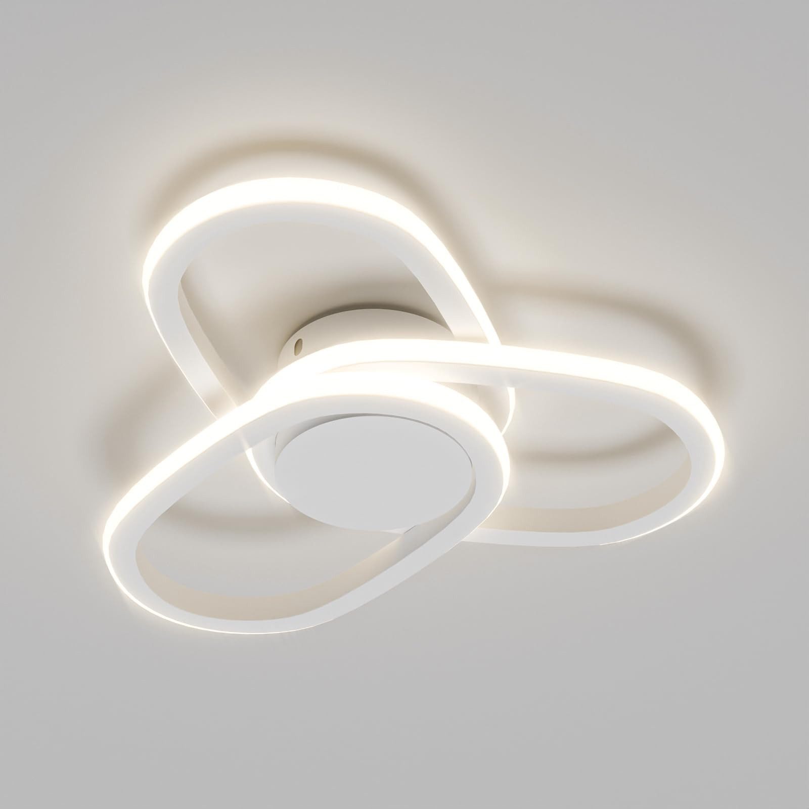 LQWELL LED Deckenleuchte Modern Led Deckenleuchte Schlafzimmerleuchte Wohnzimmerleuchte, LED fest integriert, Warmweiß (3000K)/ Neutralweiß (4000K)/ Kaltweiß (6500K), augenschonende Deckenbeleuchtung, für Wohnzimmer, Schlafzimmer, Küchen, Flure, Balkone, Badezimmer